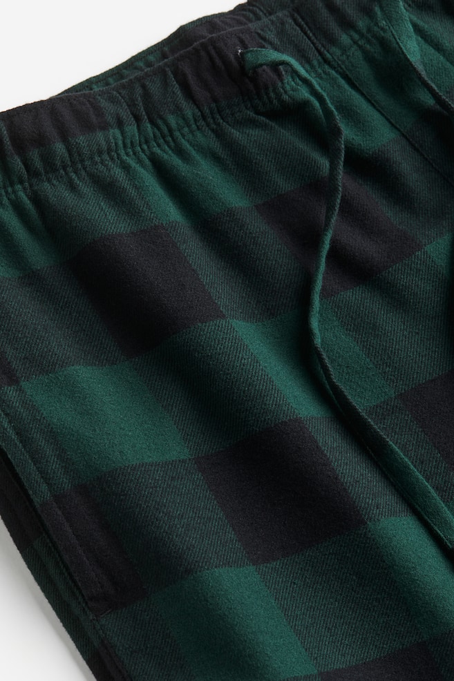 Relaxed Fit Pyjamasbukse - Mørk grønn/Rutet/Rød/Rutet - 3