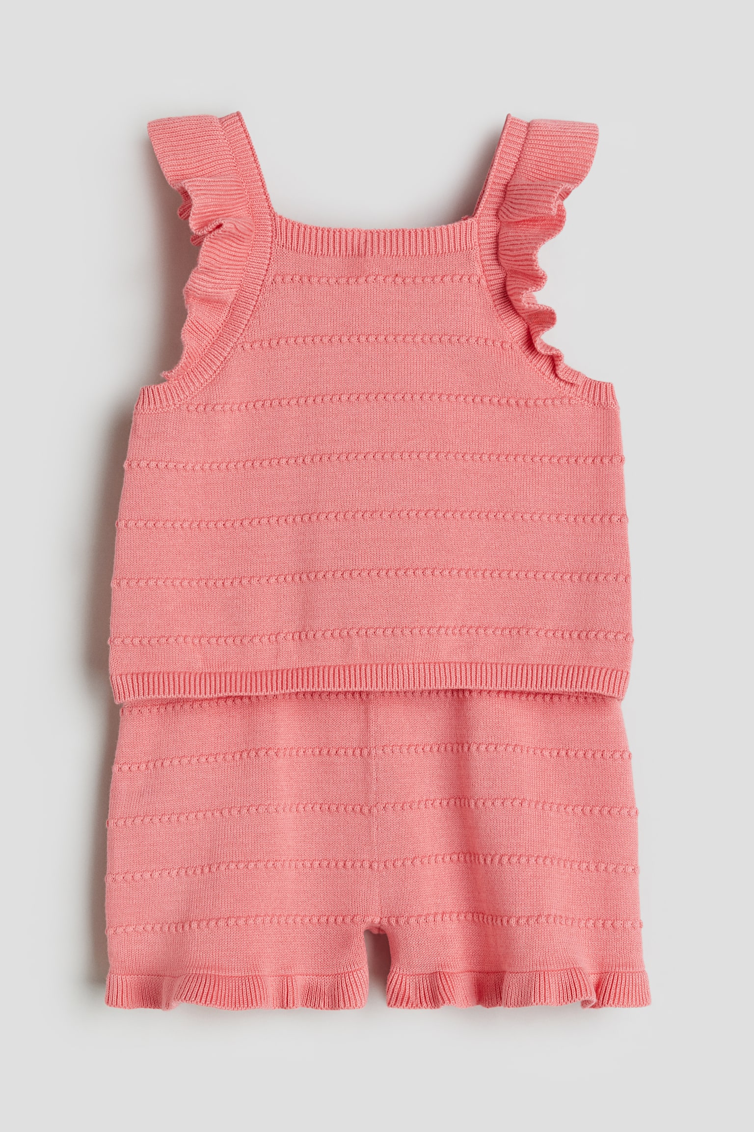 2-piece knitted set - Pink/Dusty blue/Beige - 1