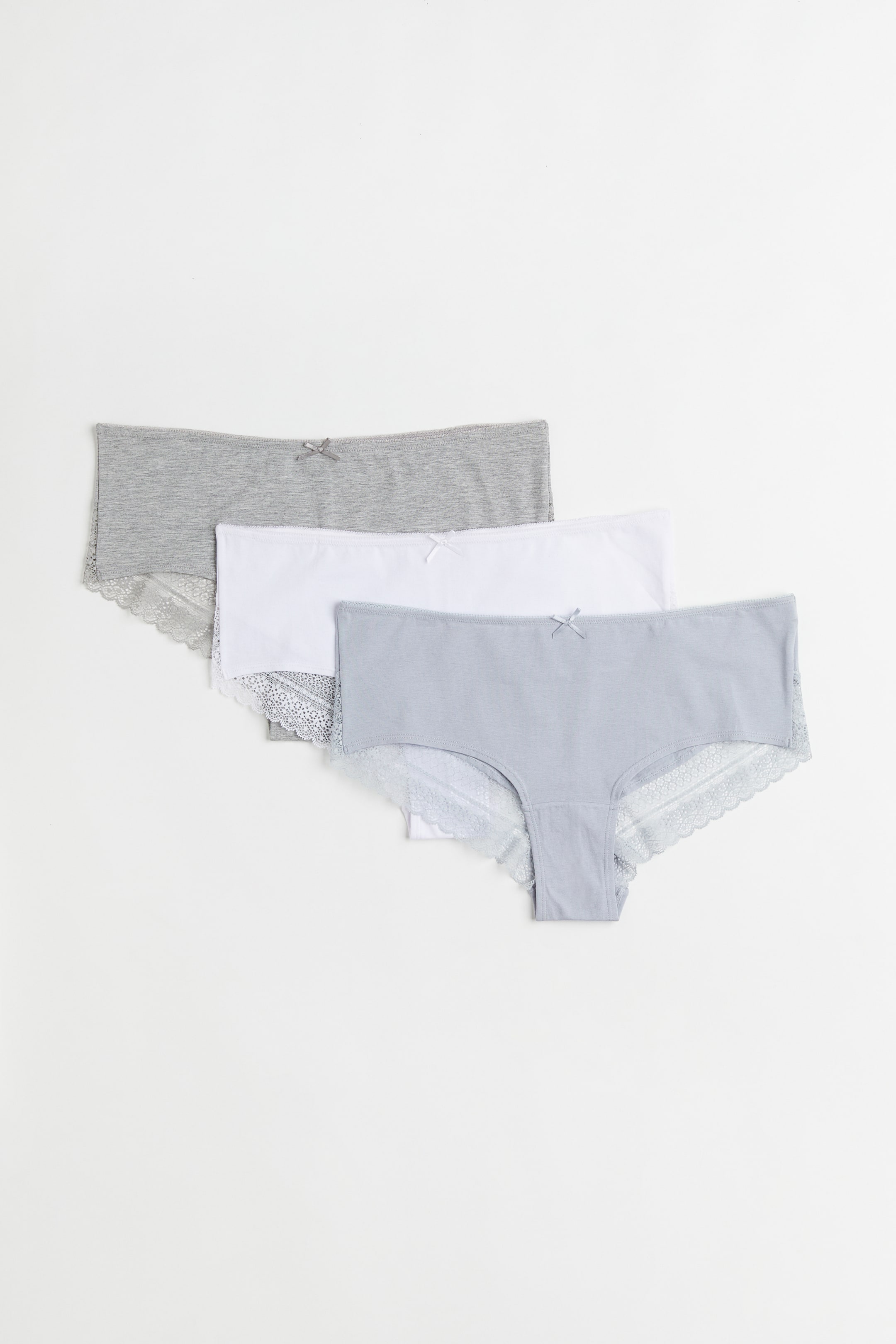 Größeres Bild ansehen: 3er-Pack Hipster - Hellblau/Graumeliert - Ladies | H&M DE 1