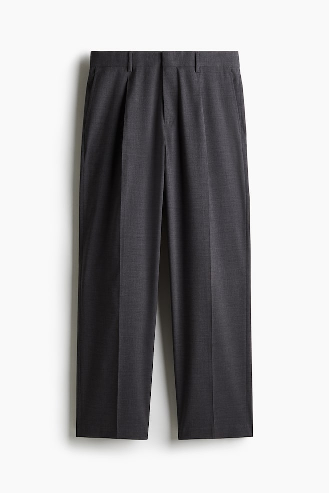 Relaxed-Fit Suit Pants - Dark gray - 1