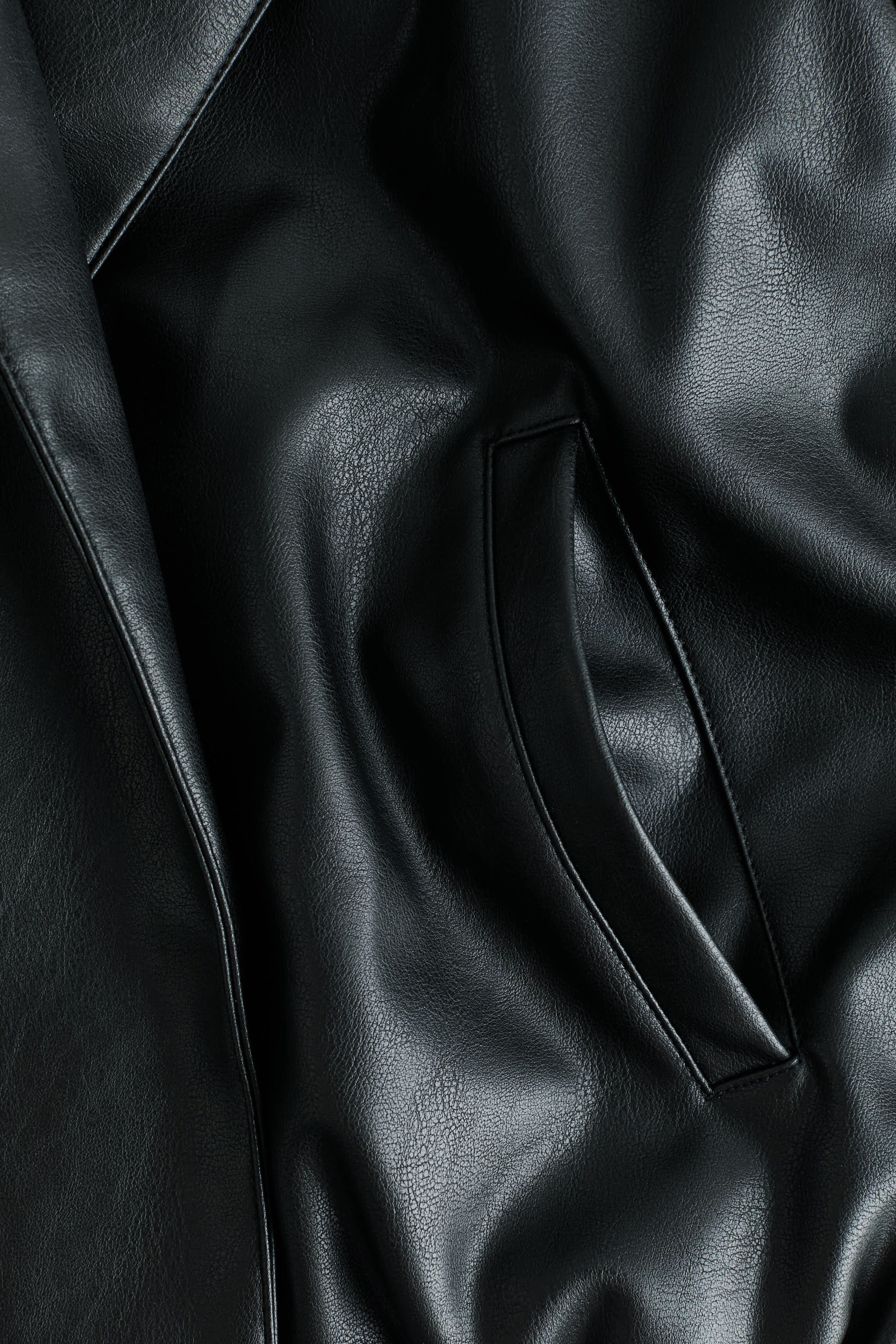 H&M Coated Shawl-Collar Jacket — фото 7