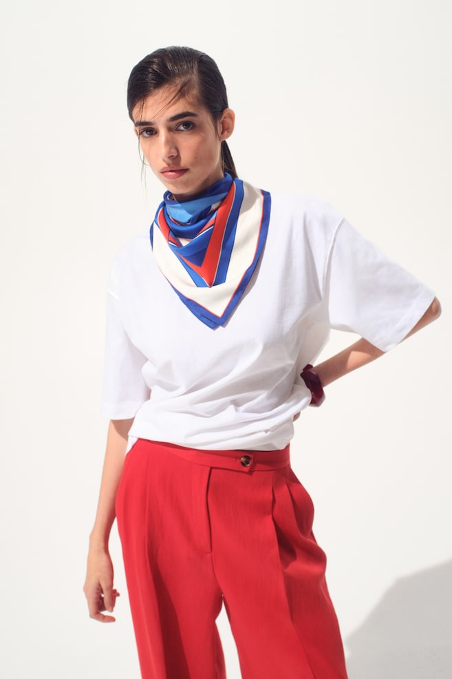 Wide-Leg Dress Pants - Bright red/Brown/Ivory/Beige - 5