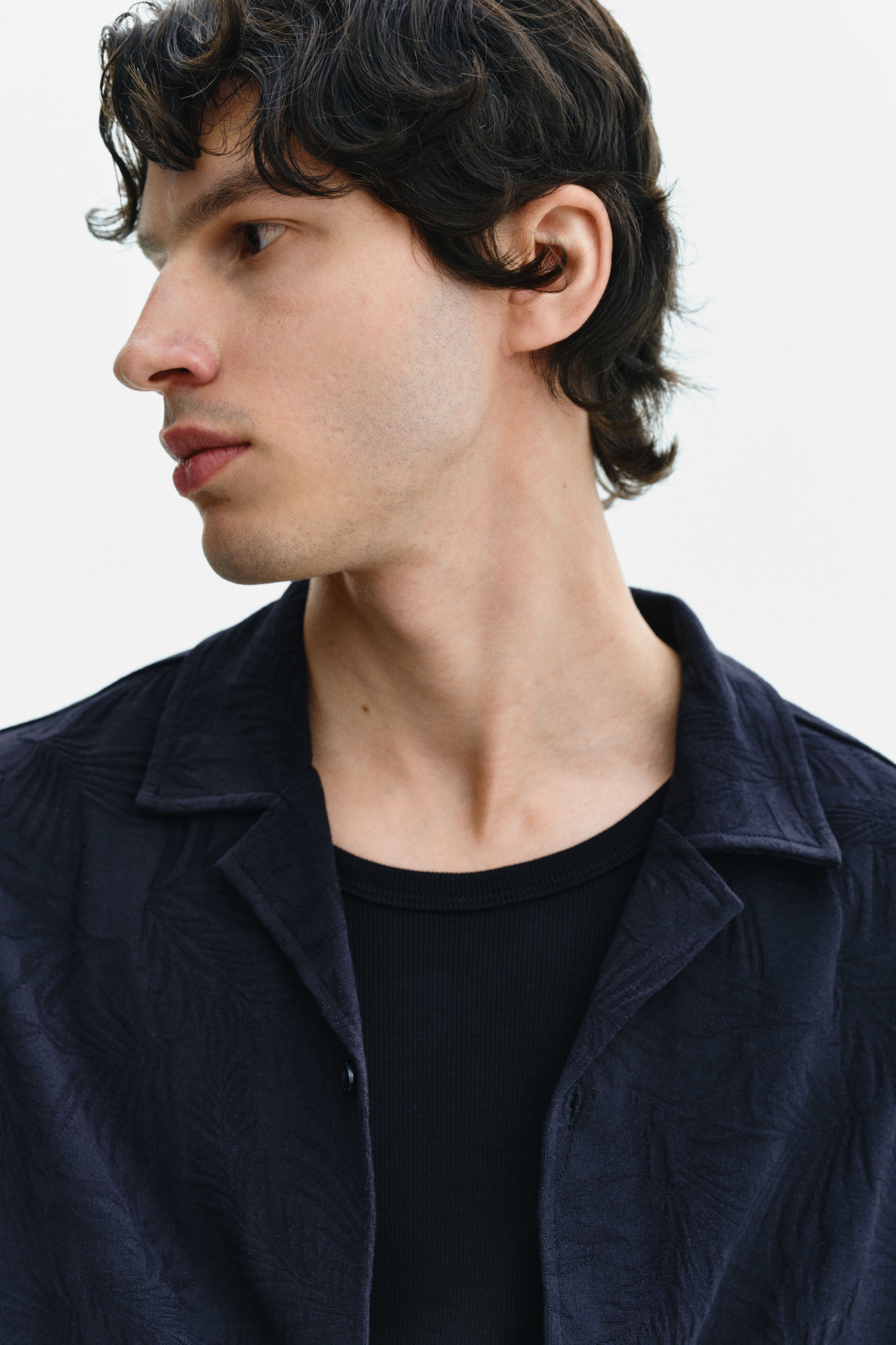 Relaxed-Fit Jacquard-Jersey Resort Shirt