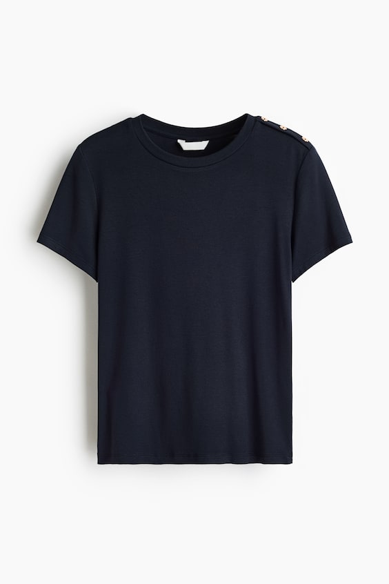 Женские топы H&M Button-Detail Viscose Top