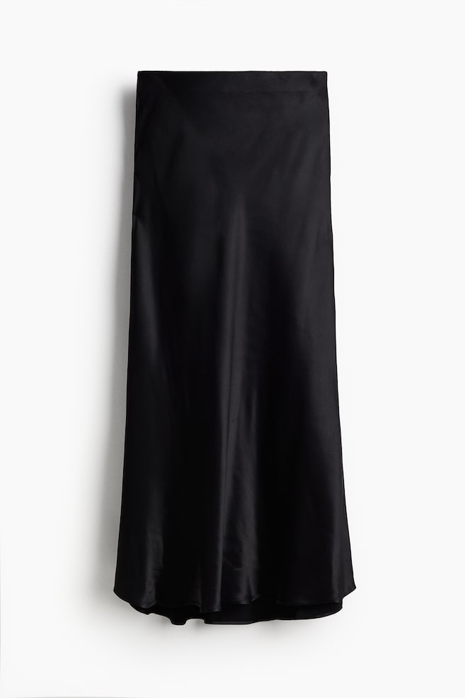 Midi Skirt - Black/Burnt orange/White/floral/Light beige/patterned/White - 1