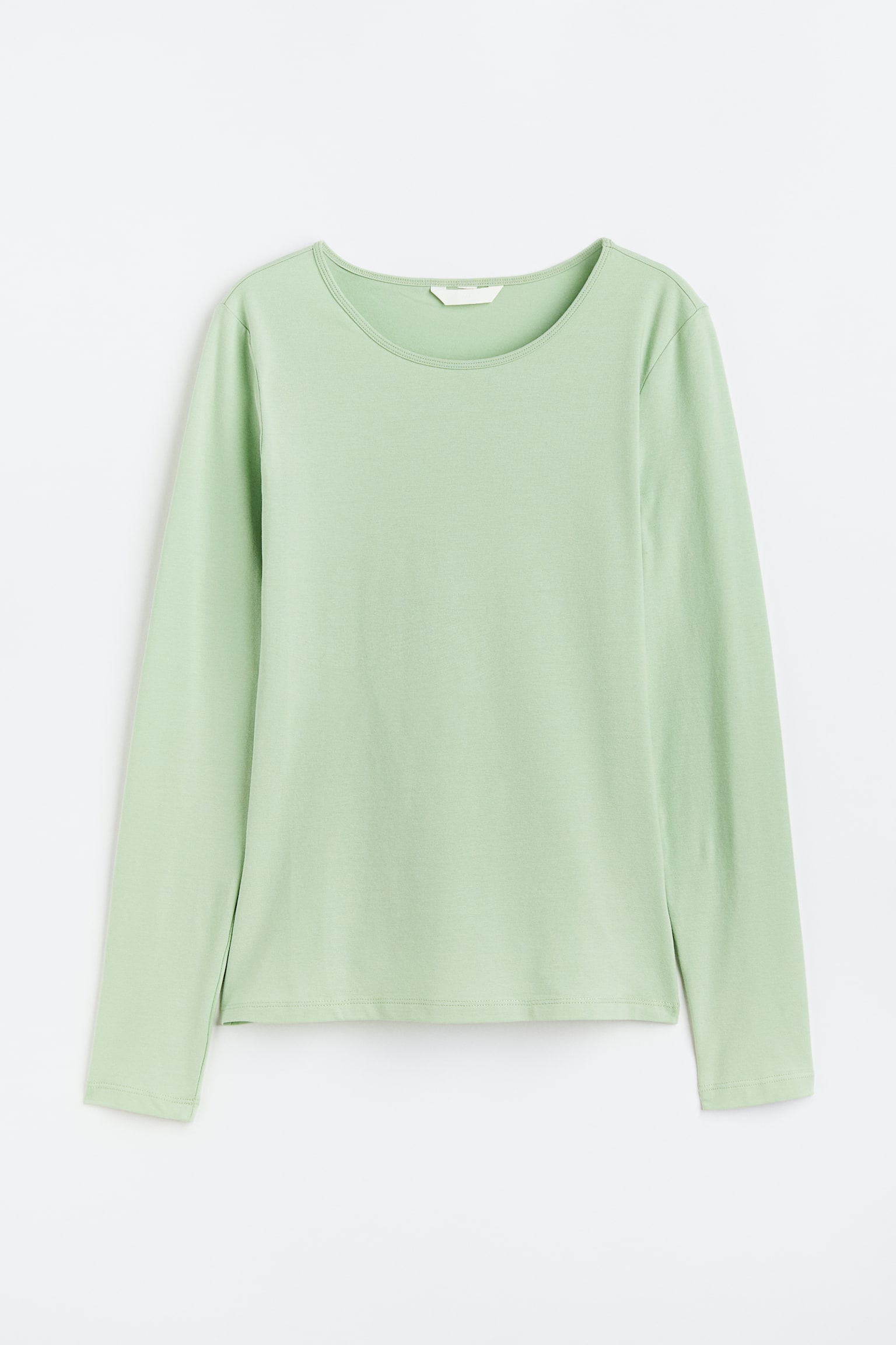 Long Sleeve Jersey Top - Light green/Black/Stripe/White/Black/Greige/Light beige/Green - 1