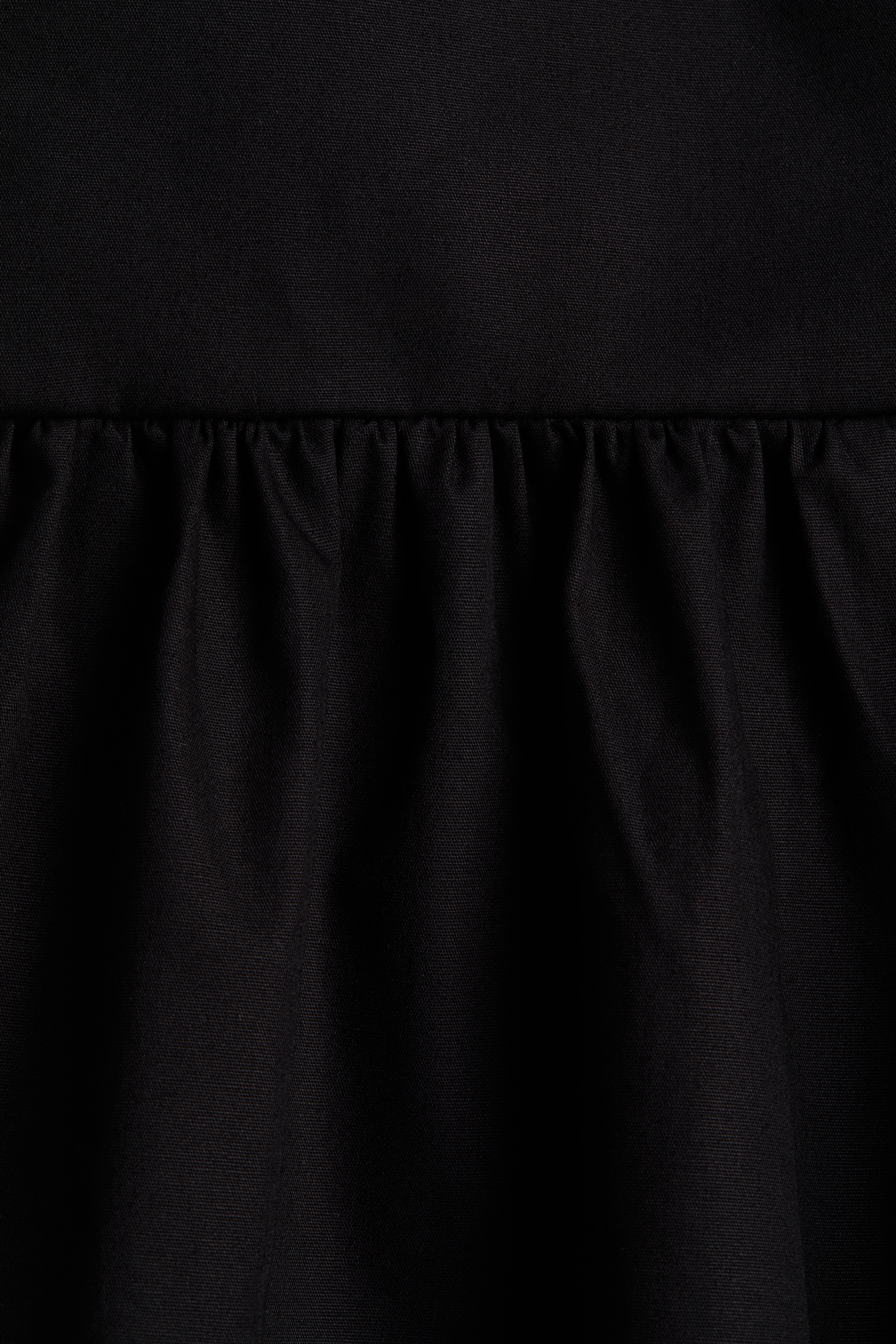 Flared-skirt cotton dress