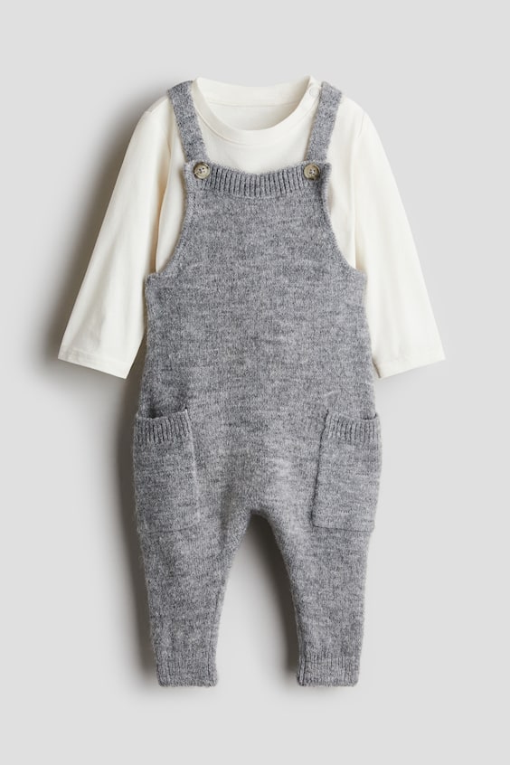 Детские джинсы H&M 2-piece Shirt and Overall Set