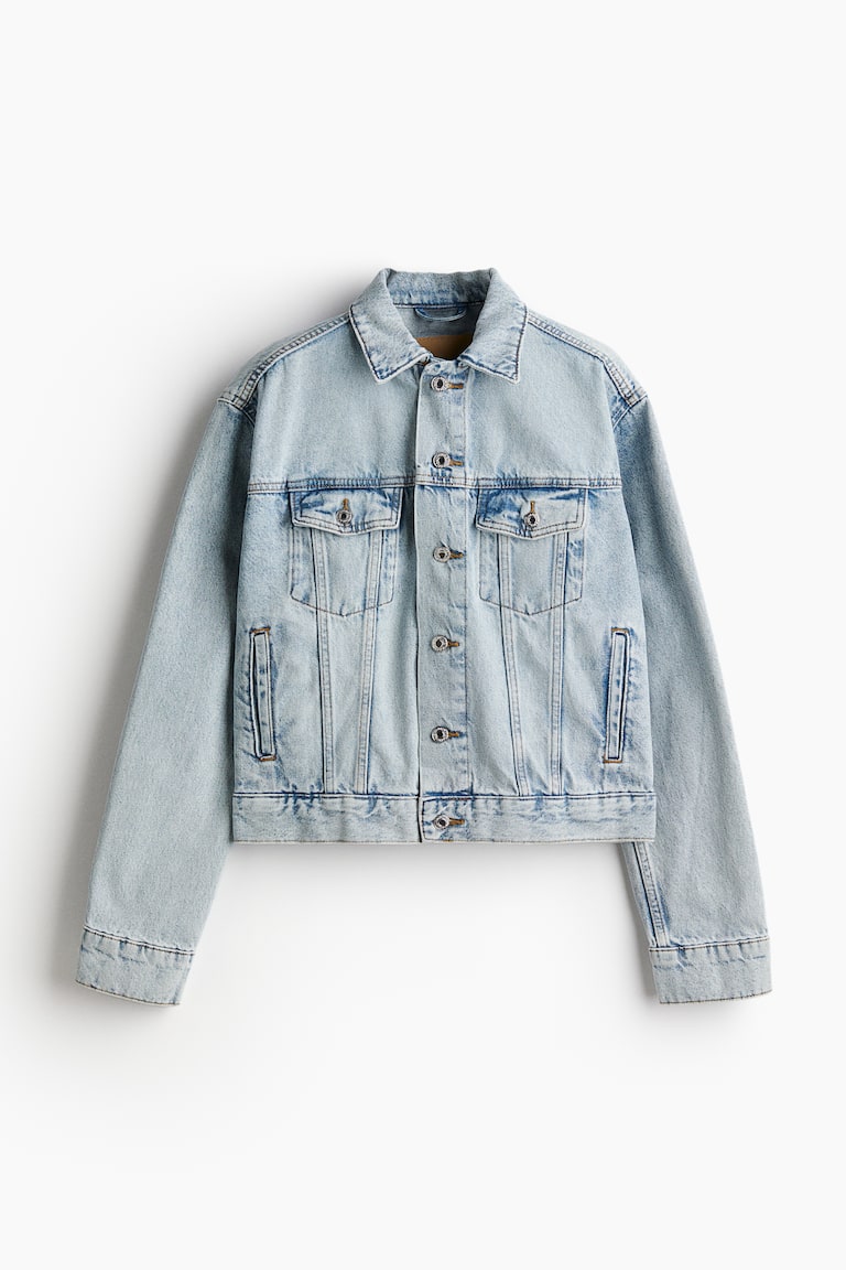 Short Denim Jacket Light denim blue Ladies H&M US