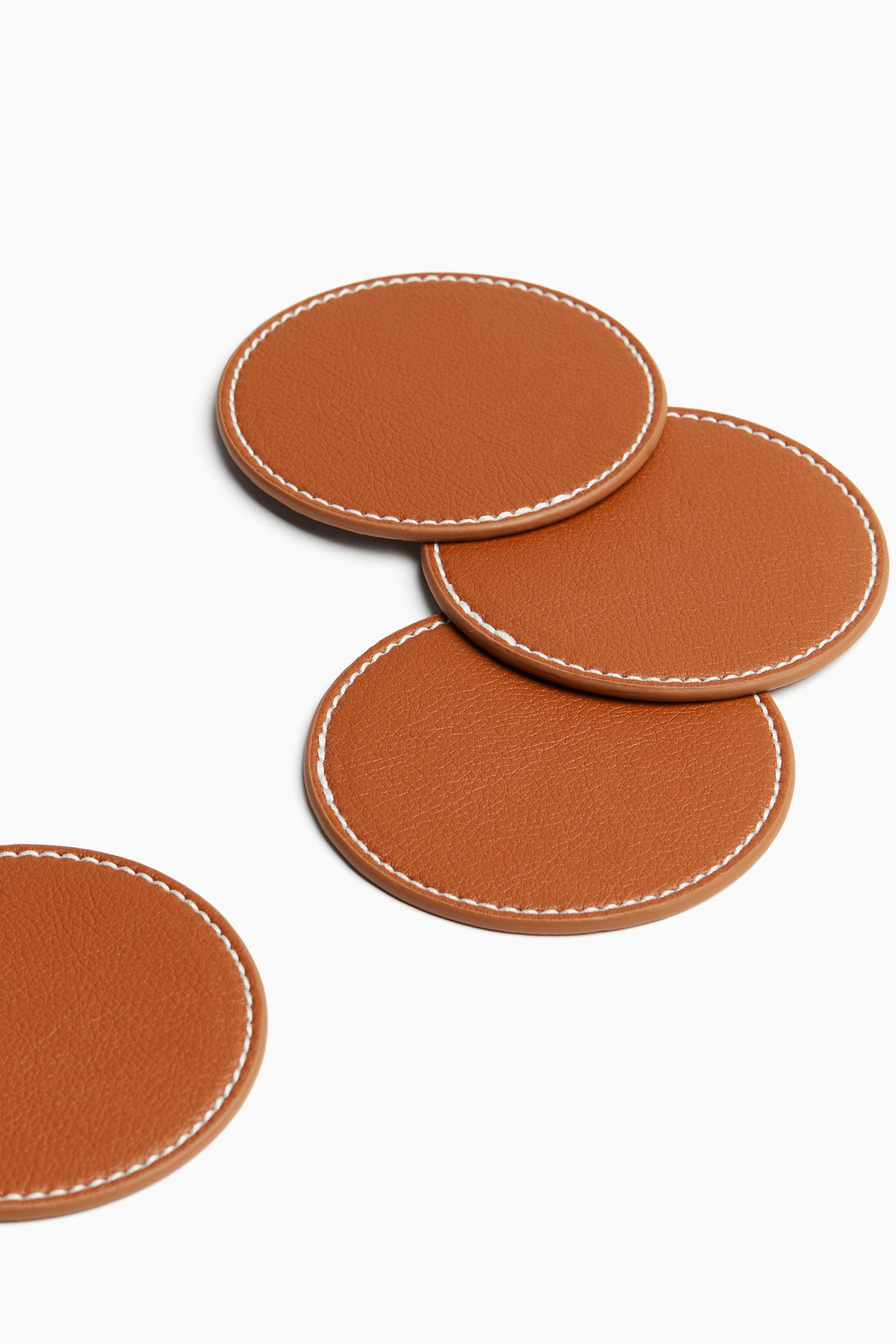 4-pack coasters - Burnt orange/Greige/Black - 2