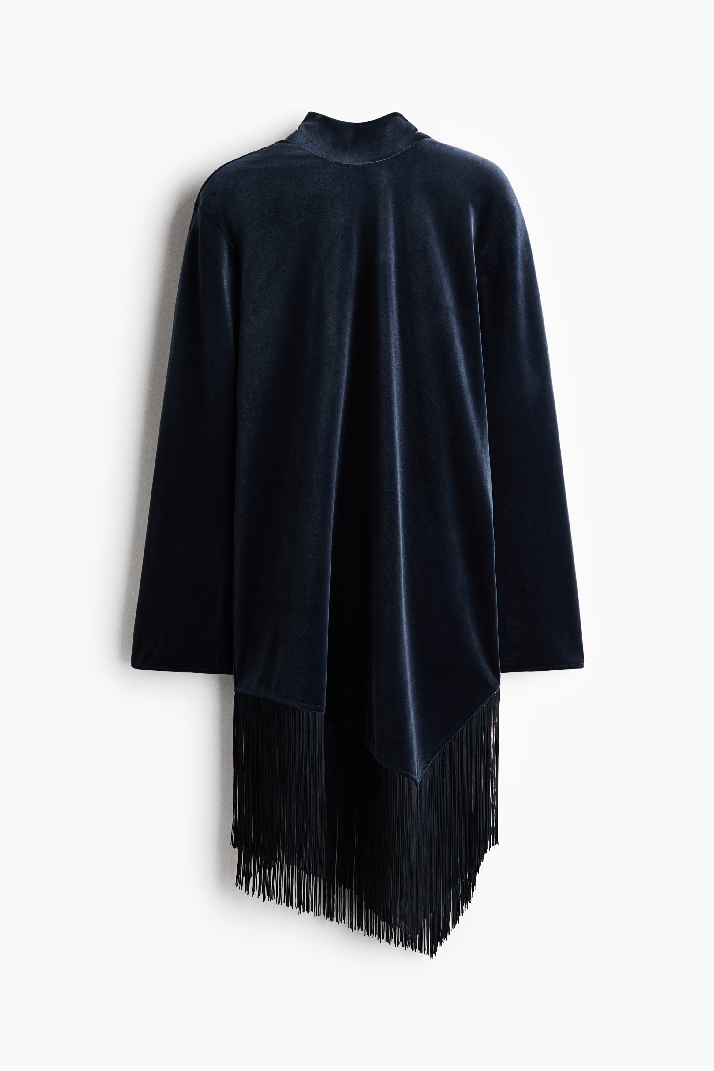 Fringed velvet dress