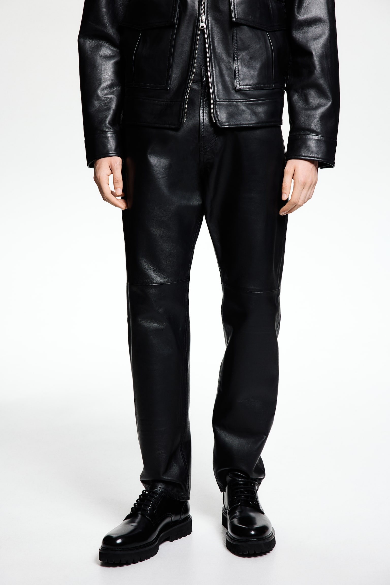 Leather trousers - Black - 7