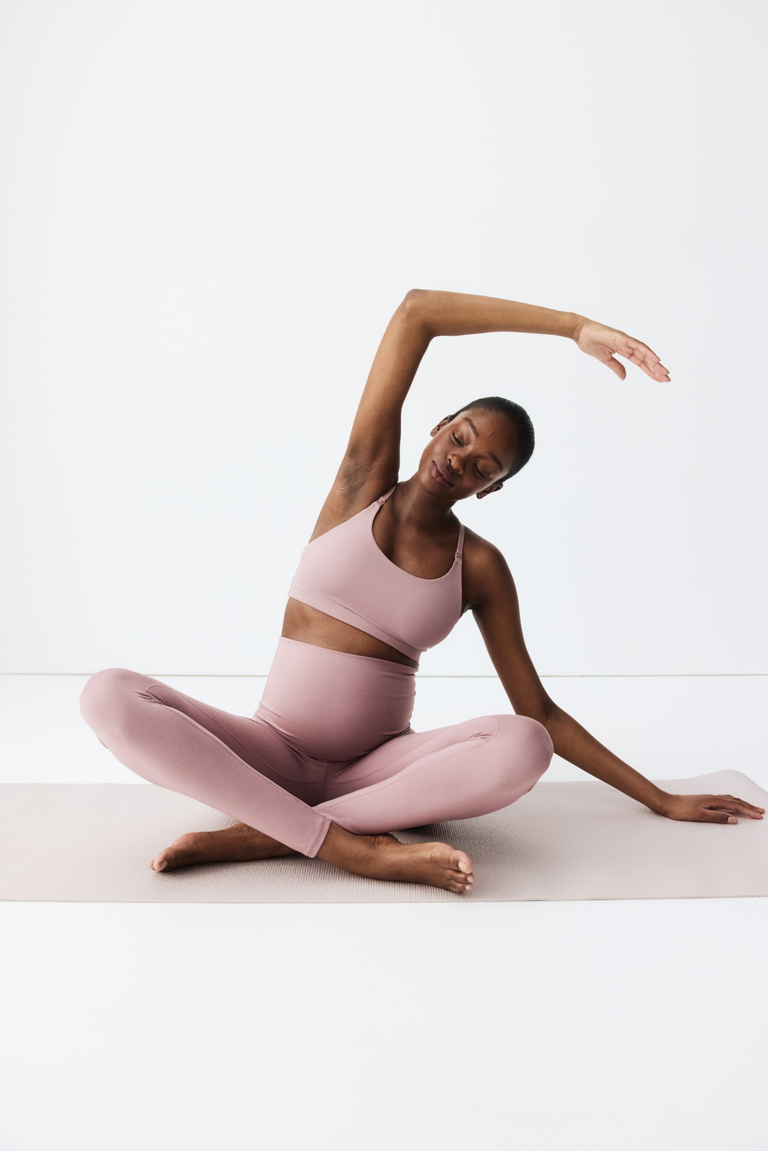 Бра Mama Sports, лёгкая поддержка, для кормления — H&M, цвет: Состаренный розовый — фото 4