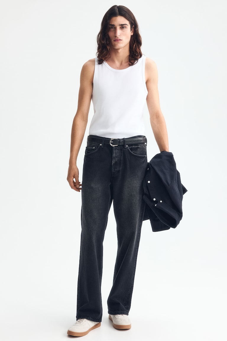 Rebrasta majica bez rukava Slim Fit