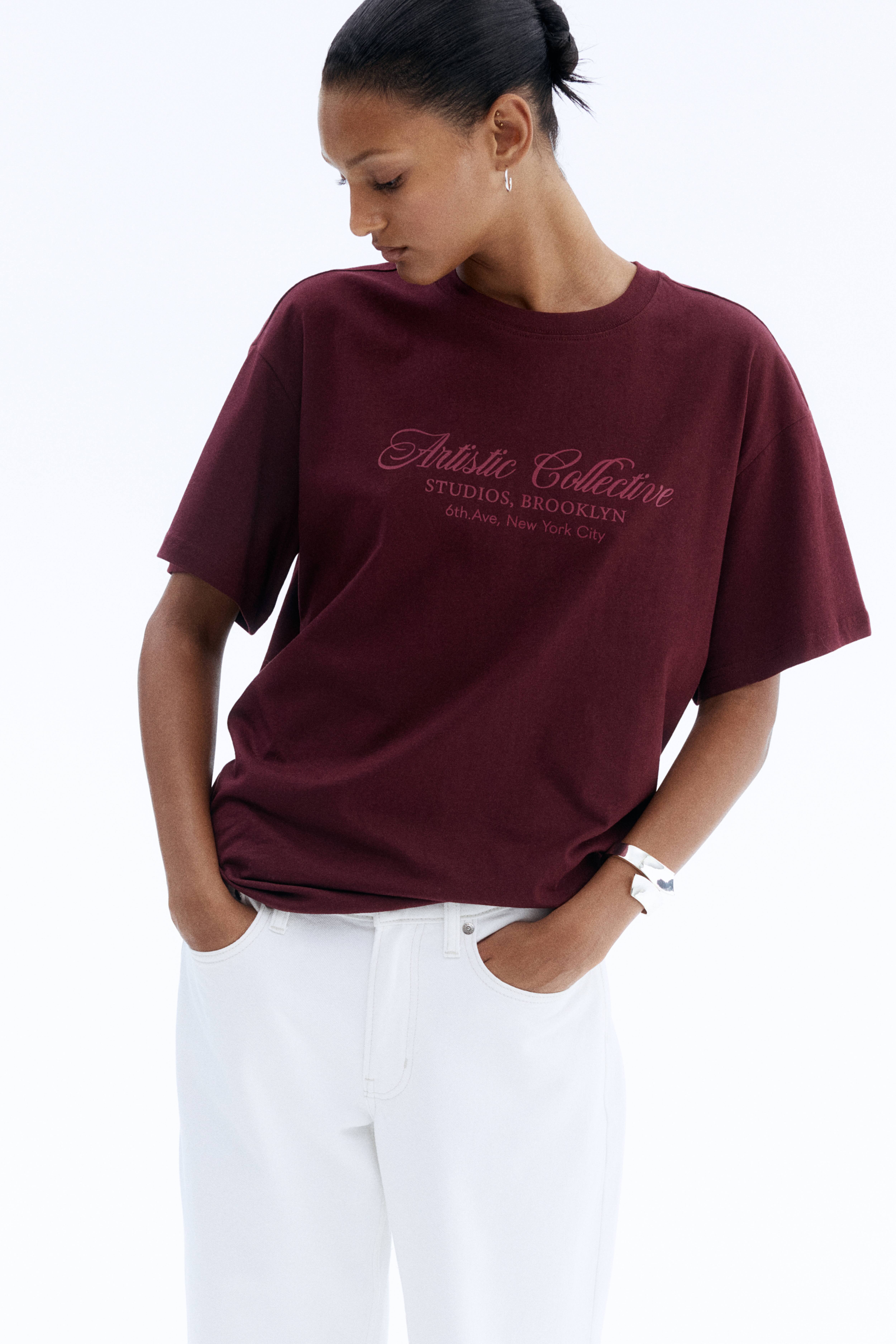 Maglietta Oversize Da Donna In Cotone – Unisex, Manica Corta, Girocollo, Taglie Dalla XS Alla XXL