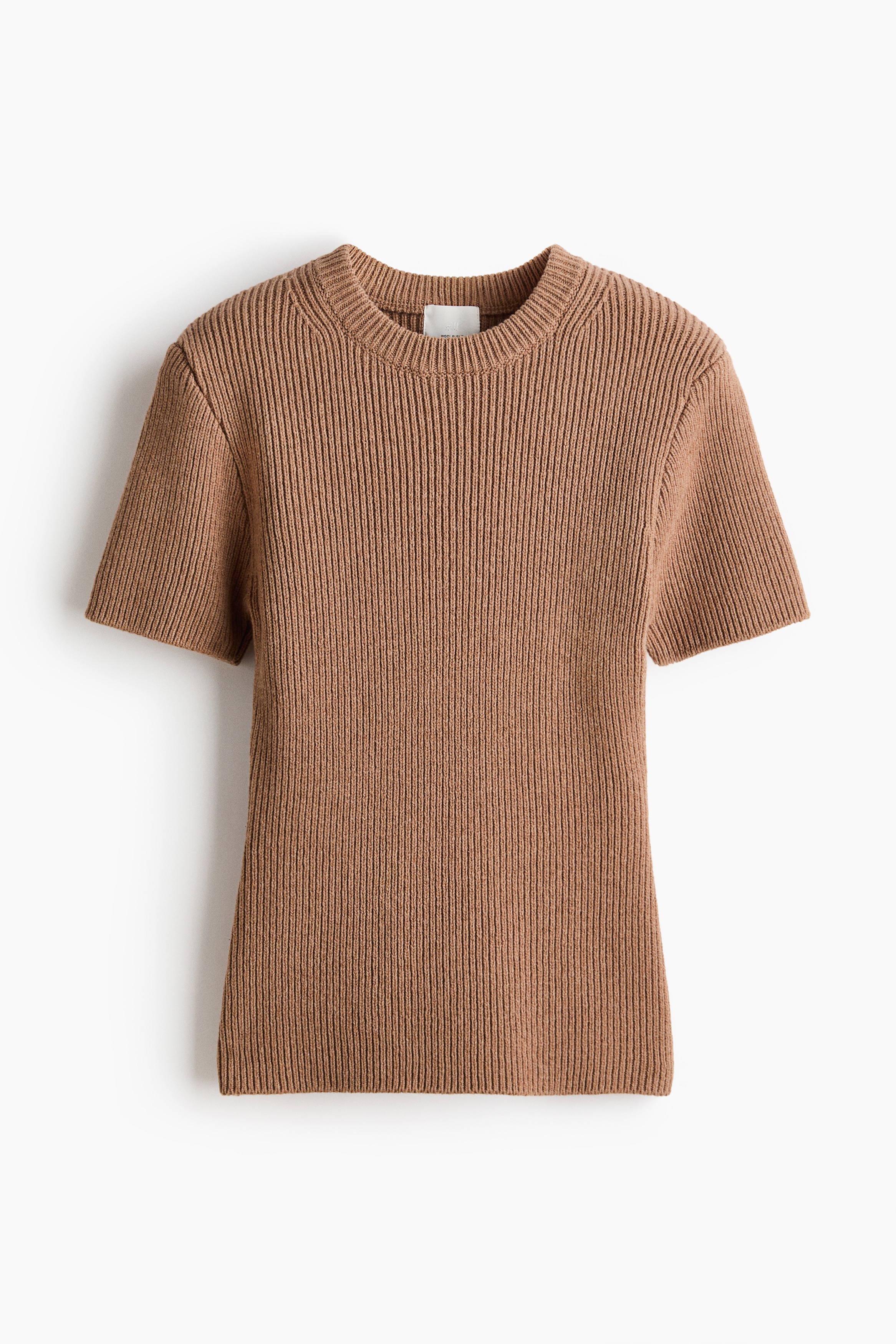 Wool-Blend T-Shirt - Dark beige/Cream
