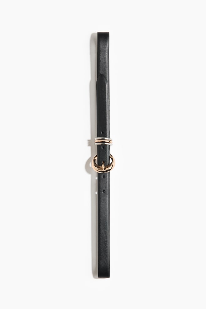 Narrow belt - Black/Dark brown - 1
