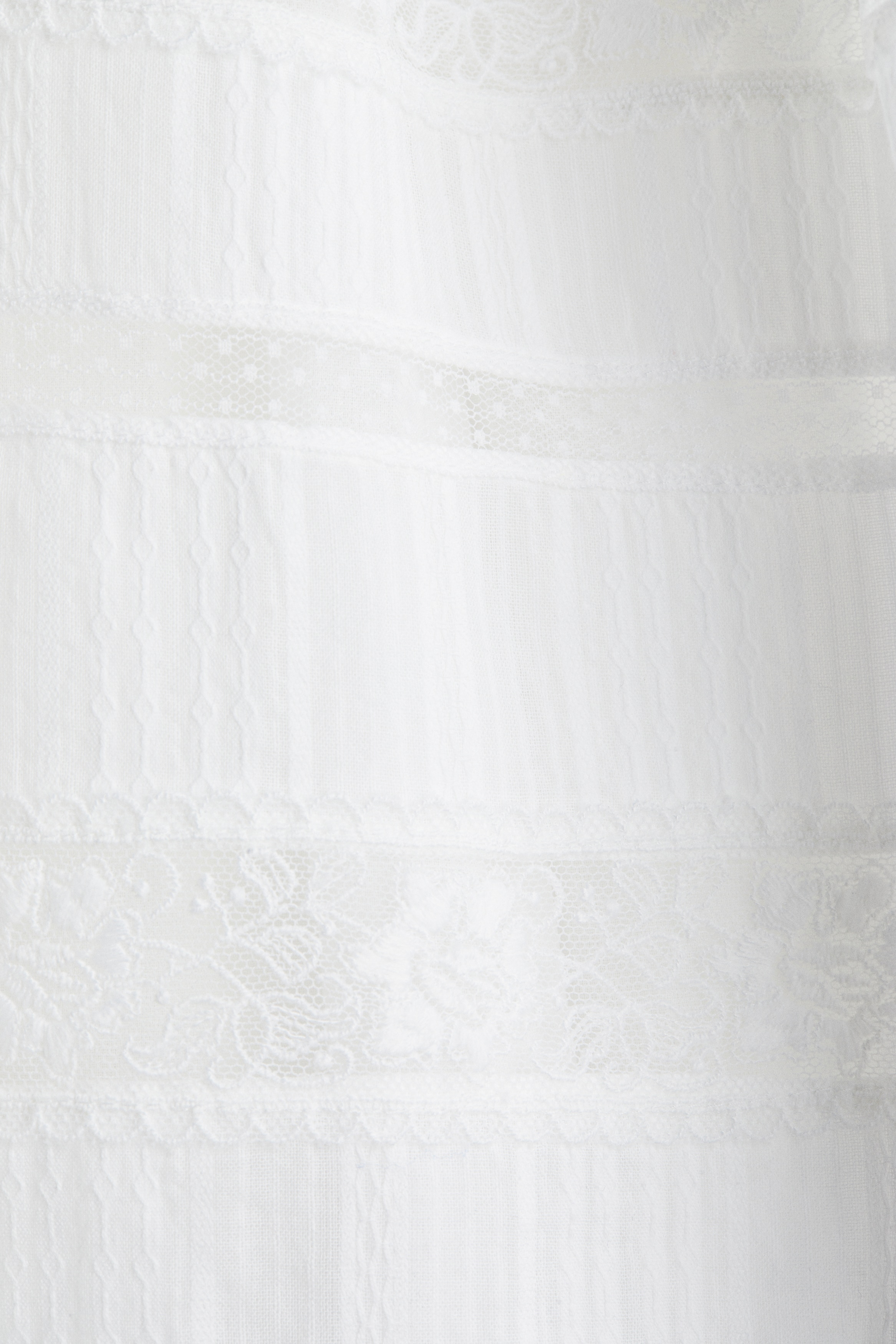 Lace-inset cotton dress