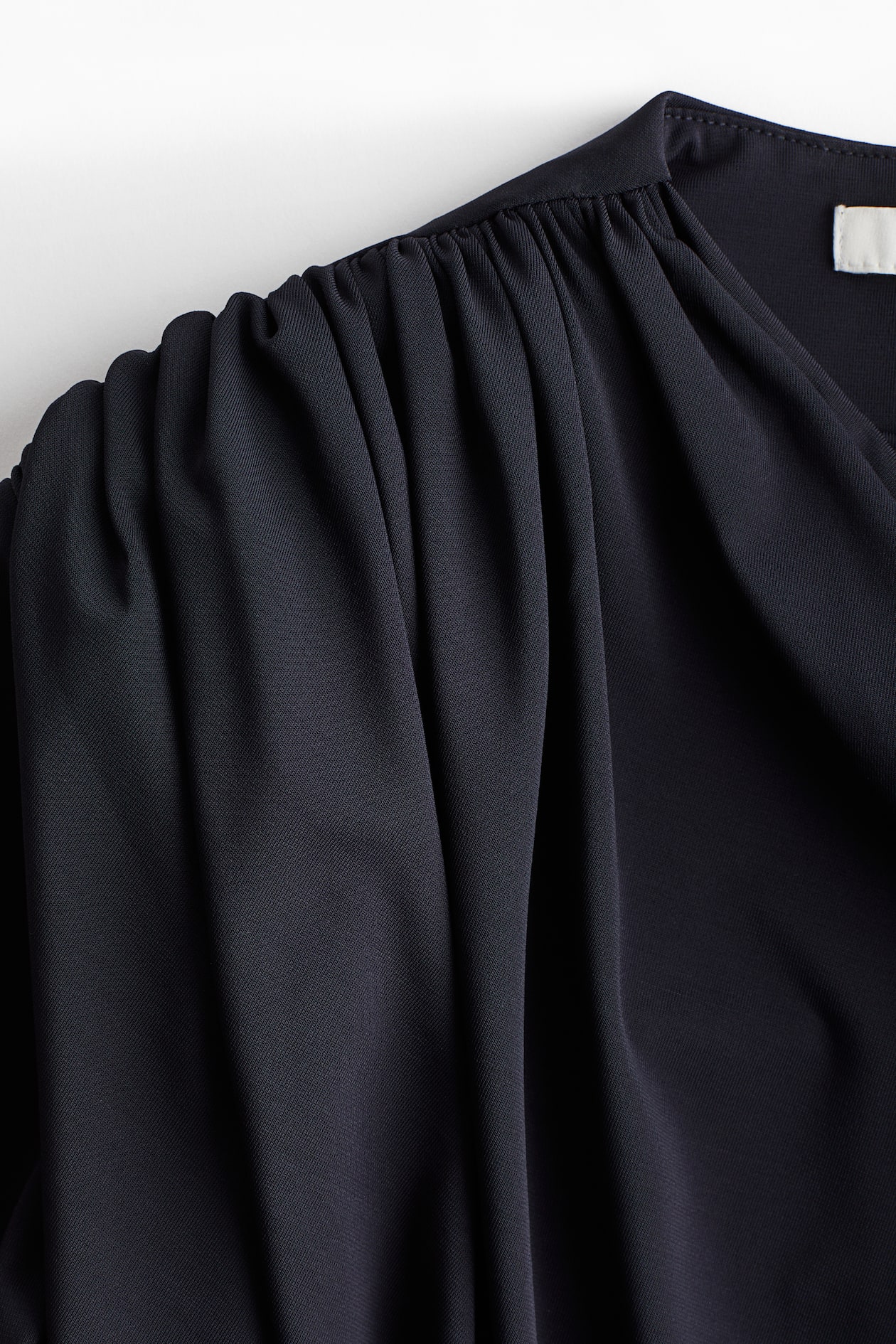 Draped Dress with Shoulder Pads - image 4