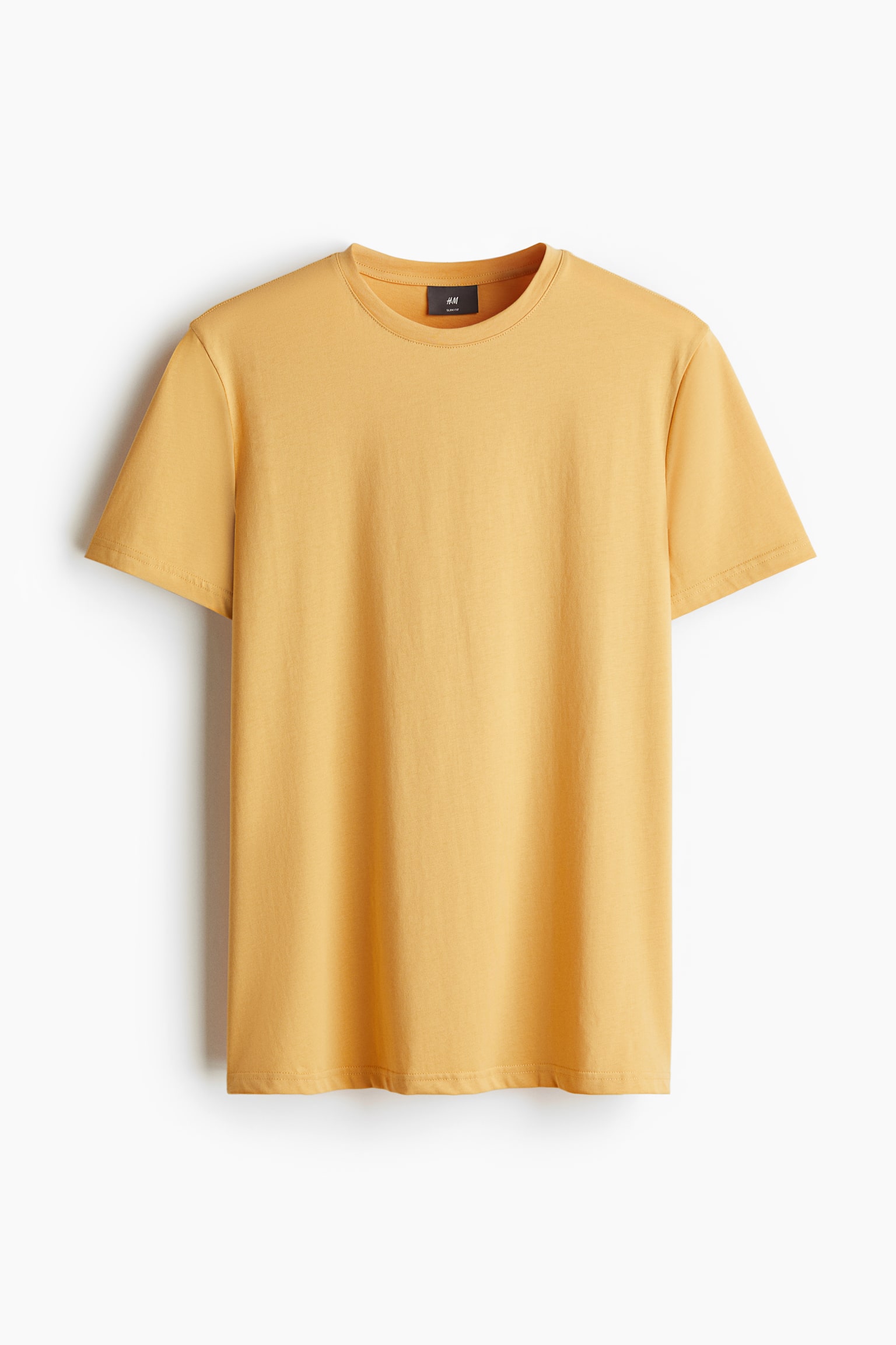 Slim Fit Pima cotton T-shirt - Yellow/Light brown/Dark khaki green/Raspberry red/Black/White/Navy blue/Light blue/Mint green/Light grey marl/Light blue/Turquoise/Navy blue/Beige/Beige - 2