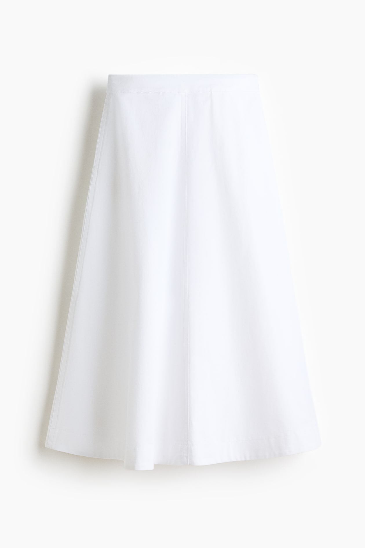 Cotton Twill Midi Skirt