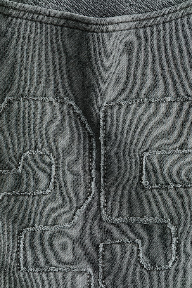 Off-Shoulder-Shirt in Oversize-Passform-Dunkelgrau/25 - 2