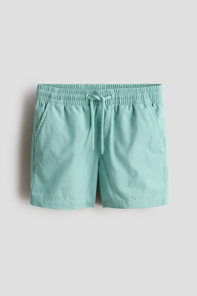 Cotton shorts - Turquoise/Cream/Striped/Light beige/Navy blue - 1