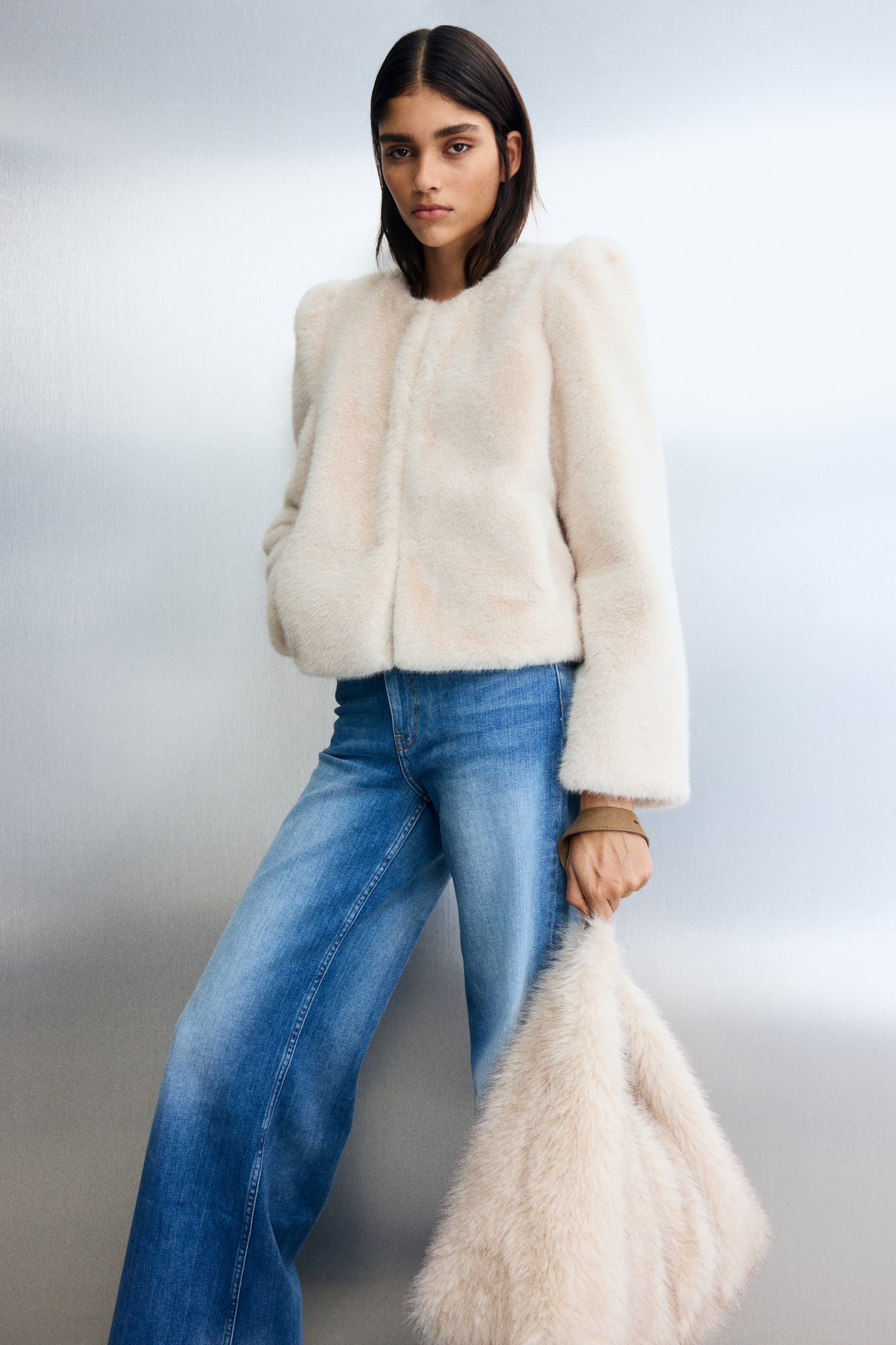 View larger image: Fluffy Jacket - Light beige - Ladies | H&M CA 2