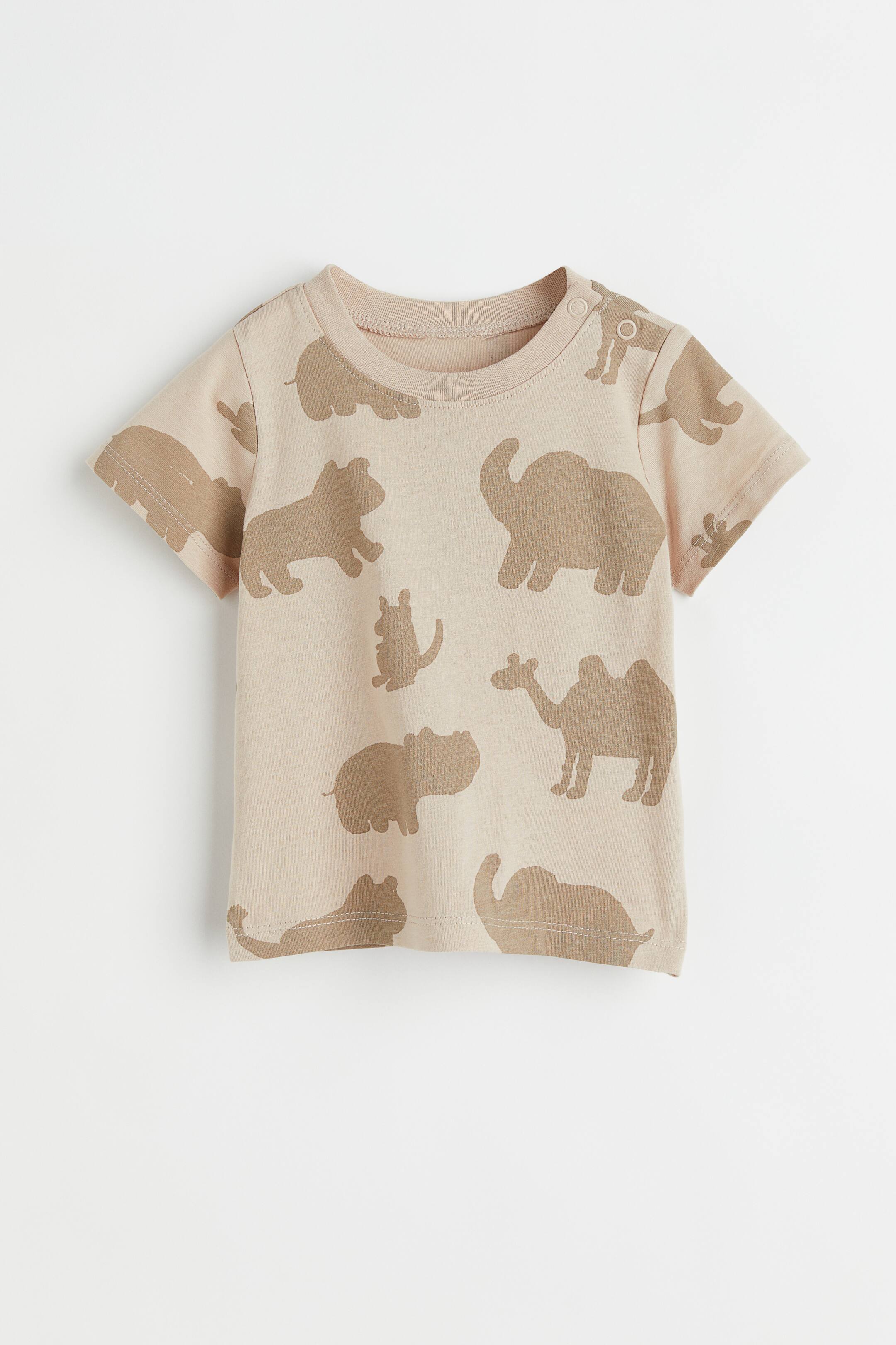 View larger image: Print Tee - Light beige/Animals - Kids | H&M AU 1