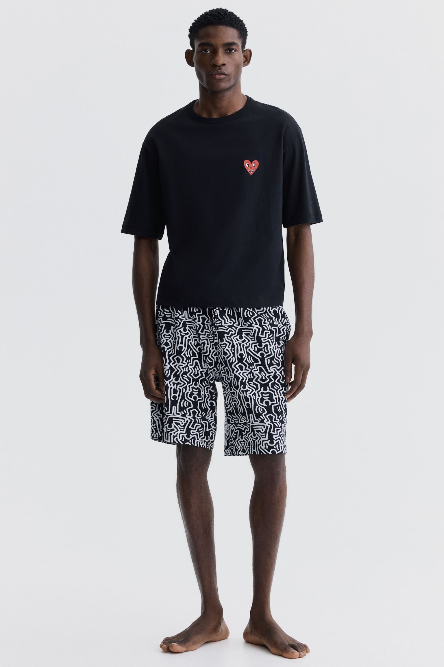 Ensemble d'intérieur 2 pièces - Noir/Keith Haring/Vert foncé/Snoopy - 2