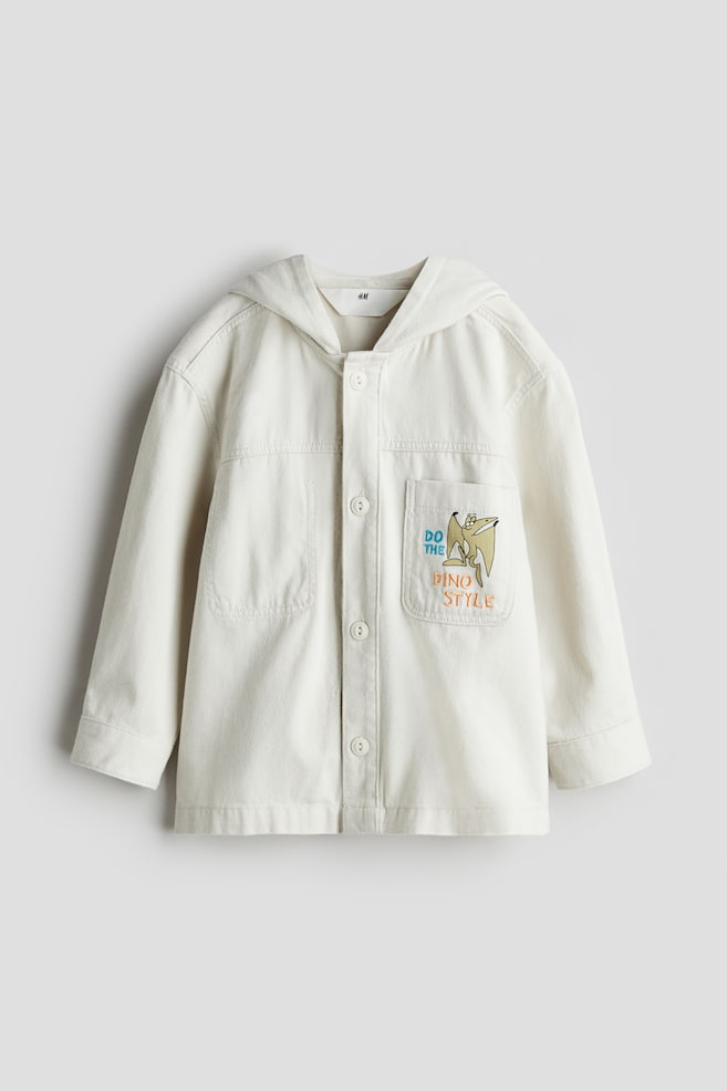 Overshirt met capuchon - Wit/Do the dino style - 1