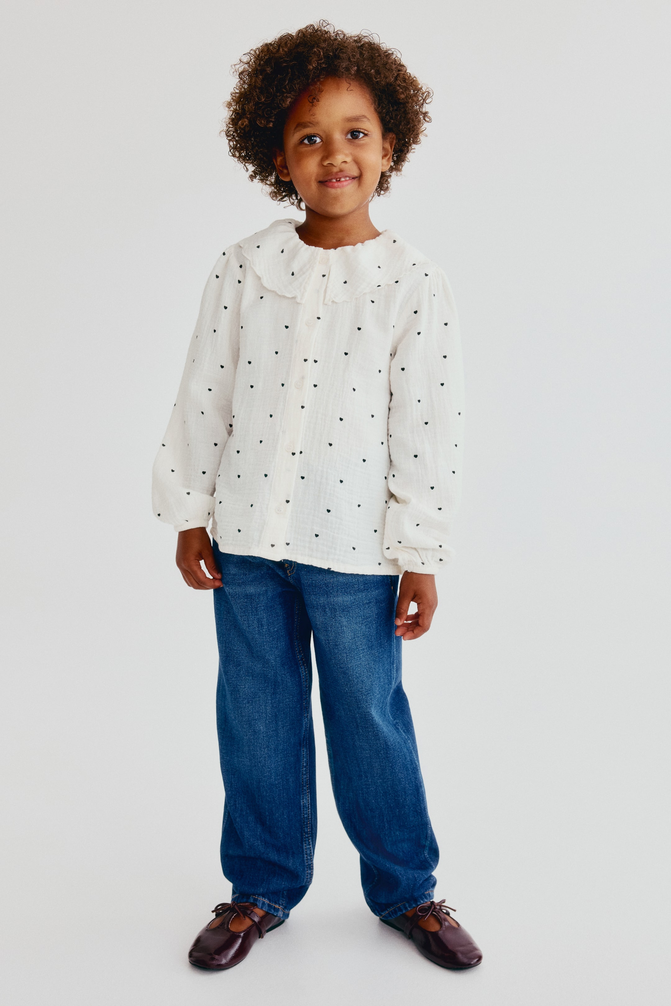 Patterned Muslin Blouse