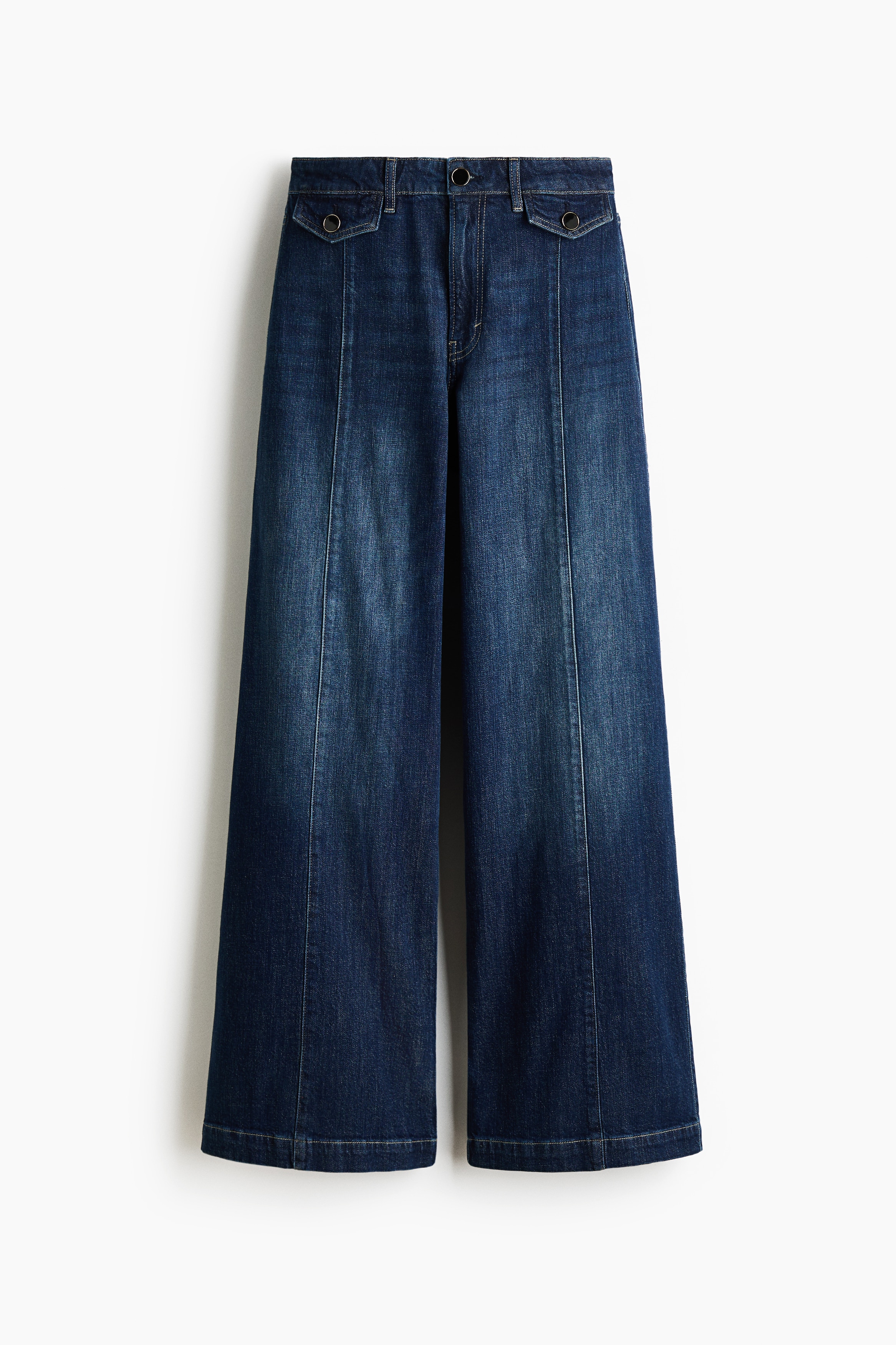 Wide High Jeans - Dark denim blue/Dark denim blue