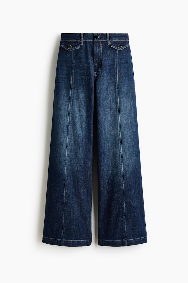Wide High Jeans - Koyu kot mavisi/Koyu kot mavisi - 1