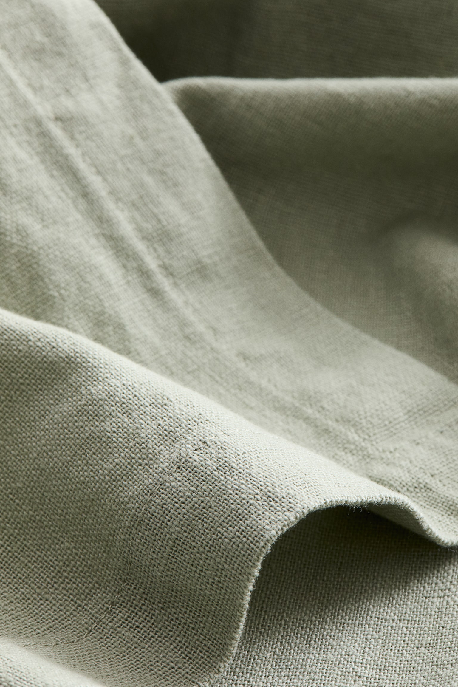 Linen-blend tablecloth - Sage green/Forest green/Mole/Yellow - 3