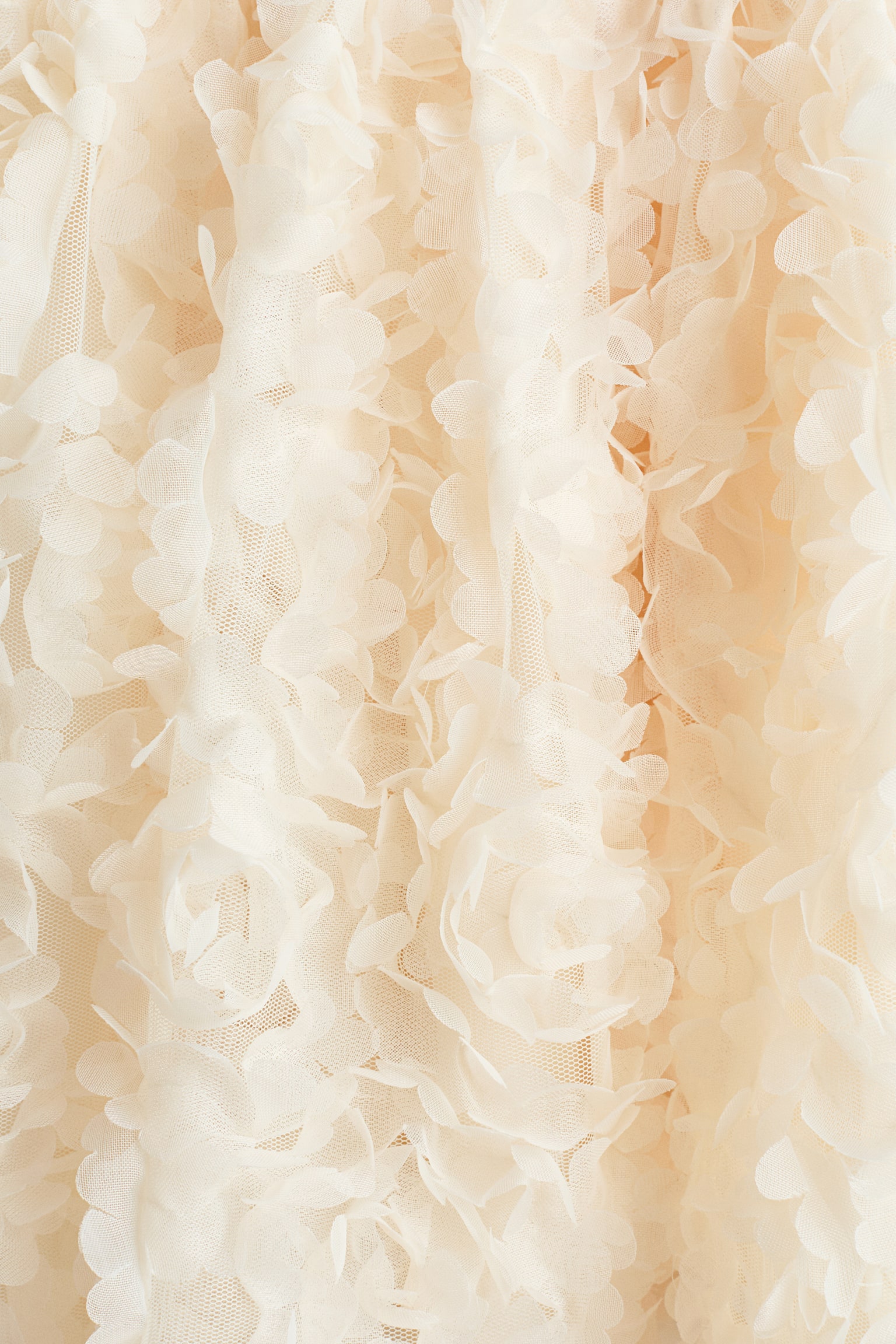 Kleid mit Blütenapplikationen - Cremefarben - 6