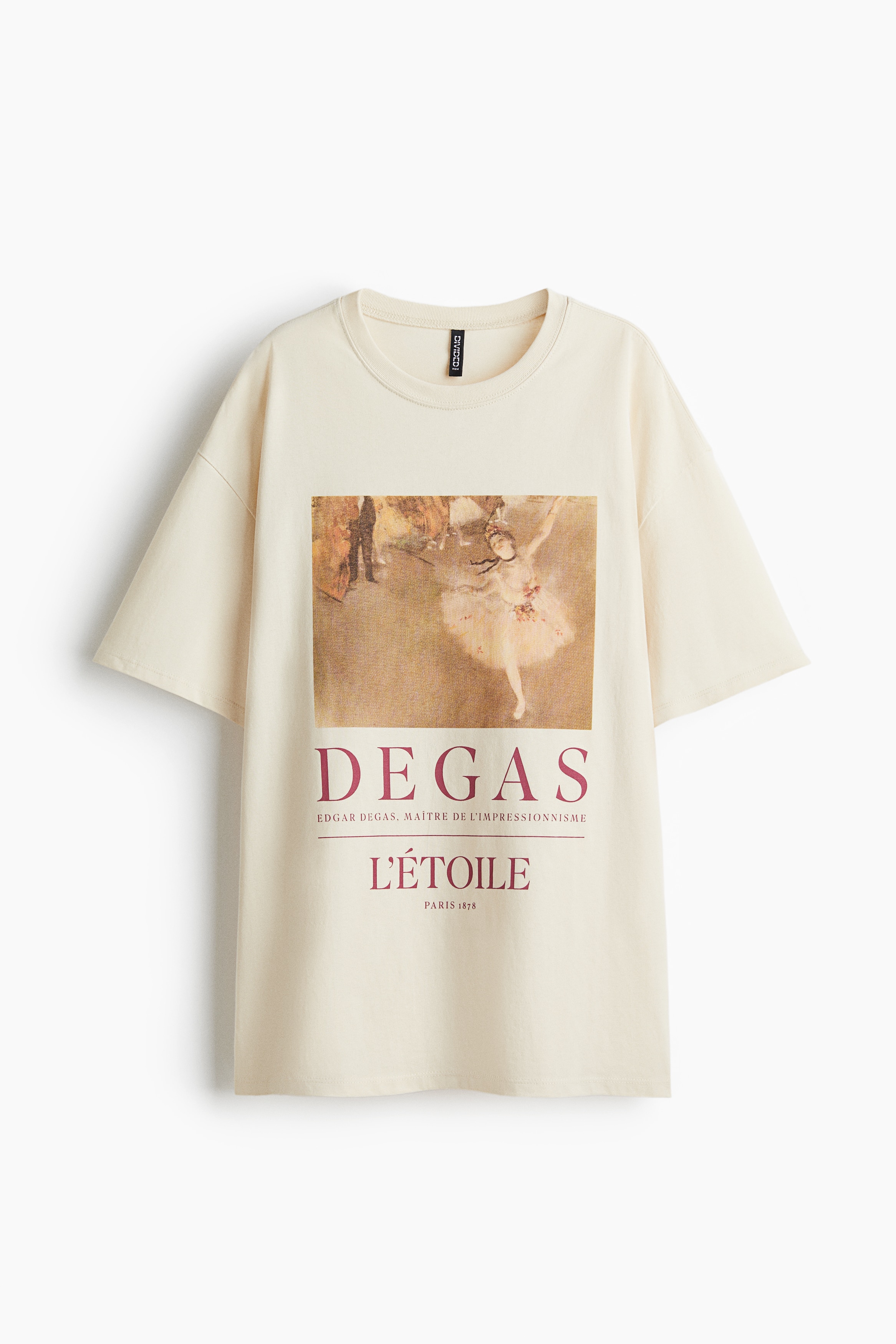 Oversized printed T-shirt - Light beige/Degas/Black/Billie Eilish/Brown/Monet/White/Selena Gomez/White/Leonardo da Vinci/Cream/Pacha/White/Blondie/White/Ford/Light beige/Billie Eilish/White/Coca-Cola/Dark pink/Matisse/Dark grey/Pacha