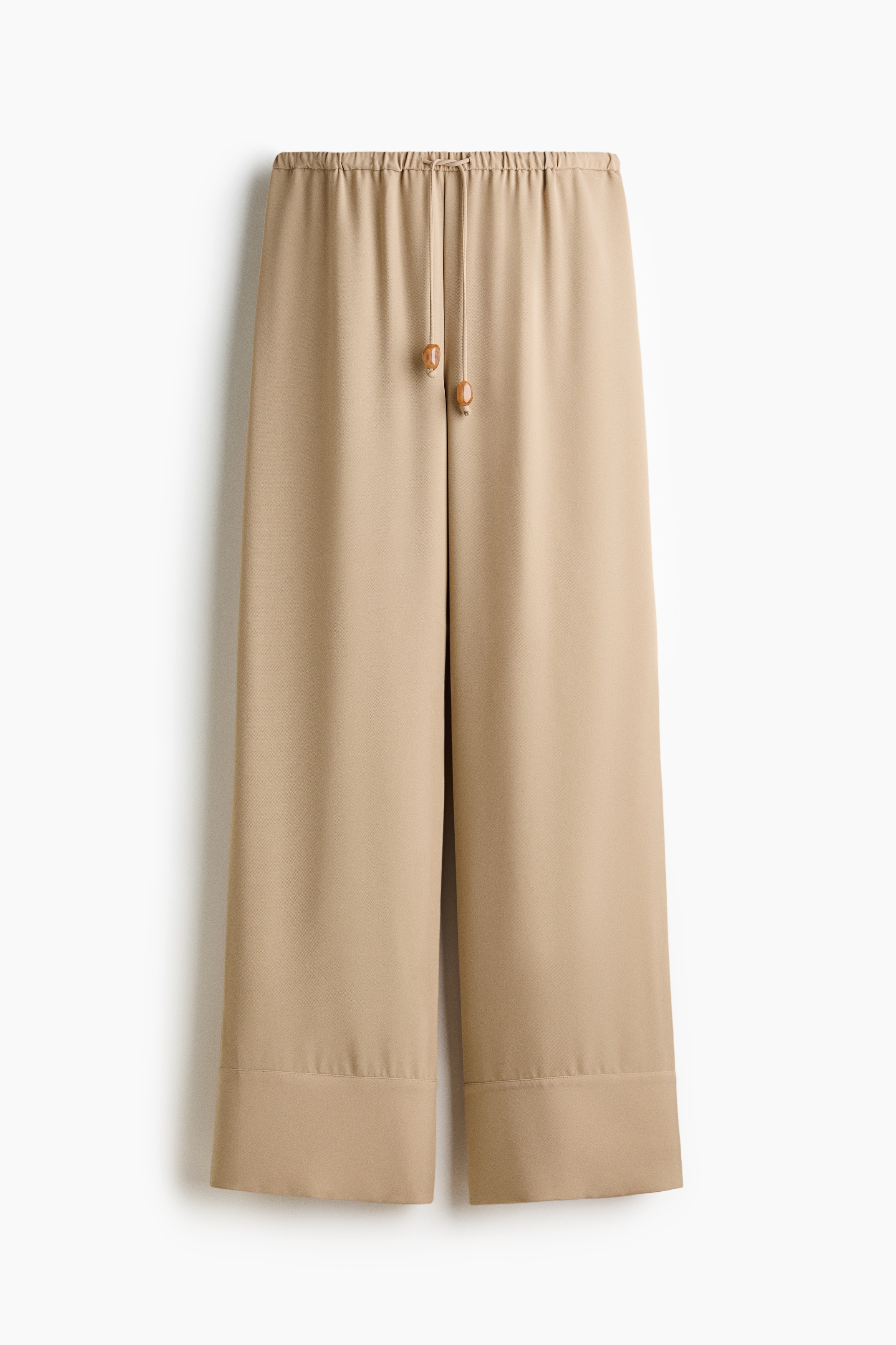 Wide drawstring trousers - Beige/Cream/Black patterned/Dark khaki green/Cream/Black