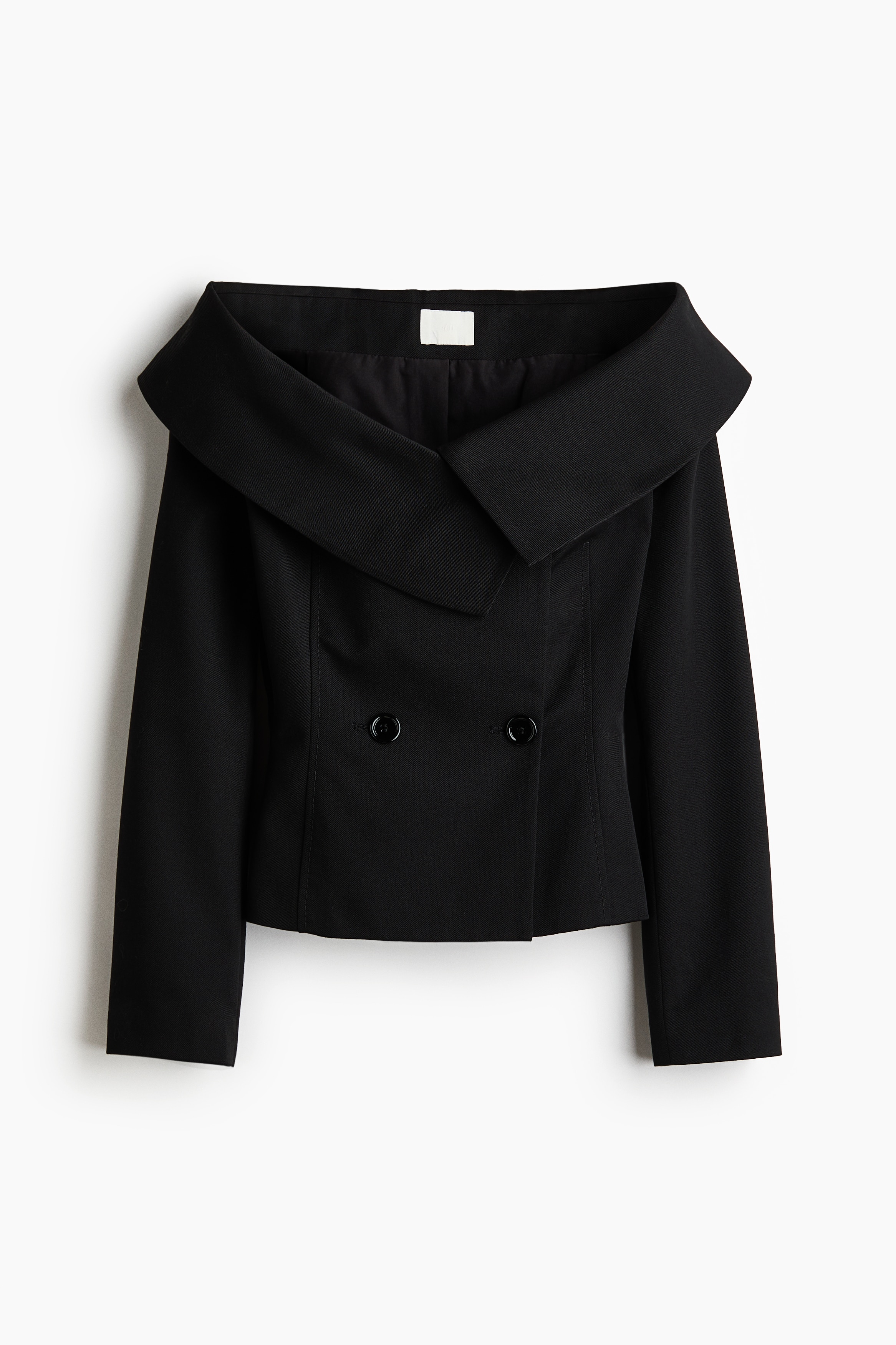 H & M - Schulterfreier Blazer - Schwarz - Damen