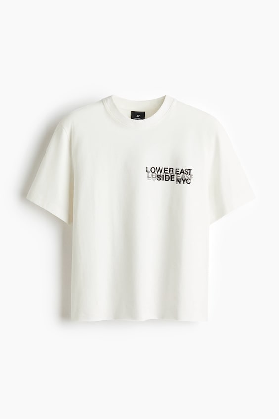 Мужские футболки H&M Regular-Fit Printed Cotton T-Shirt