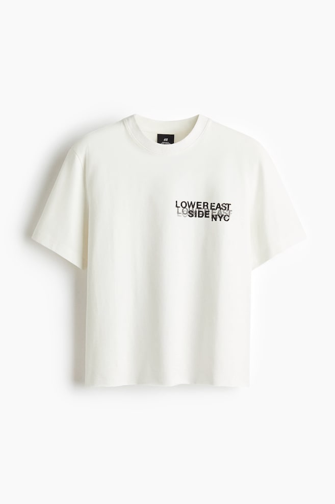 Regular-Fit Printed Cotton T-Shirt - White/Lower East Side/Dark gray/Canal & Bowery - 1