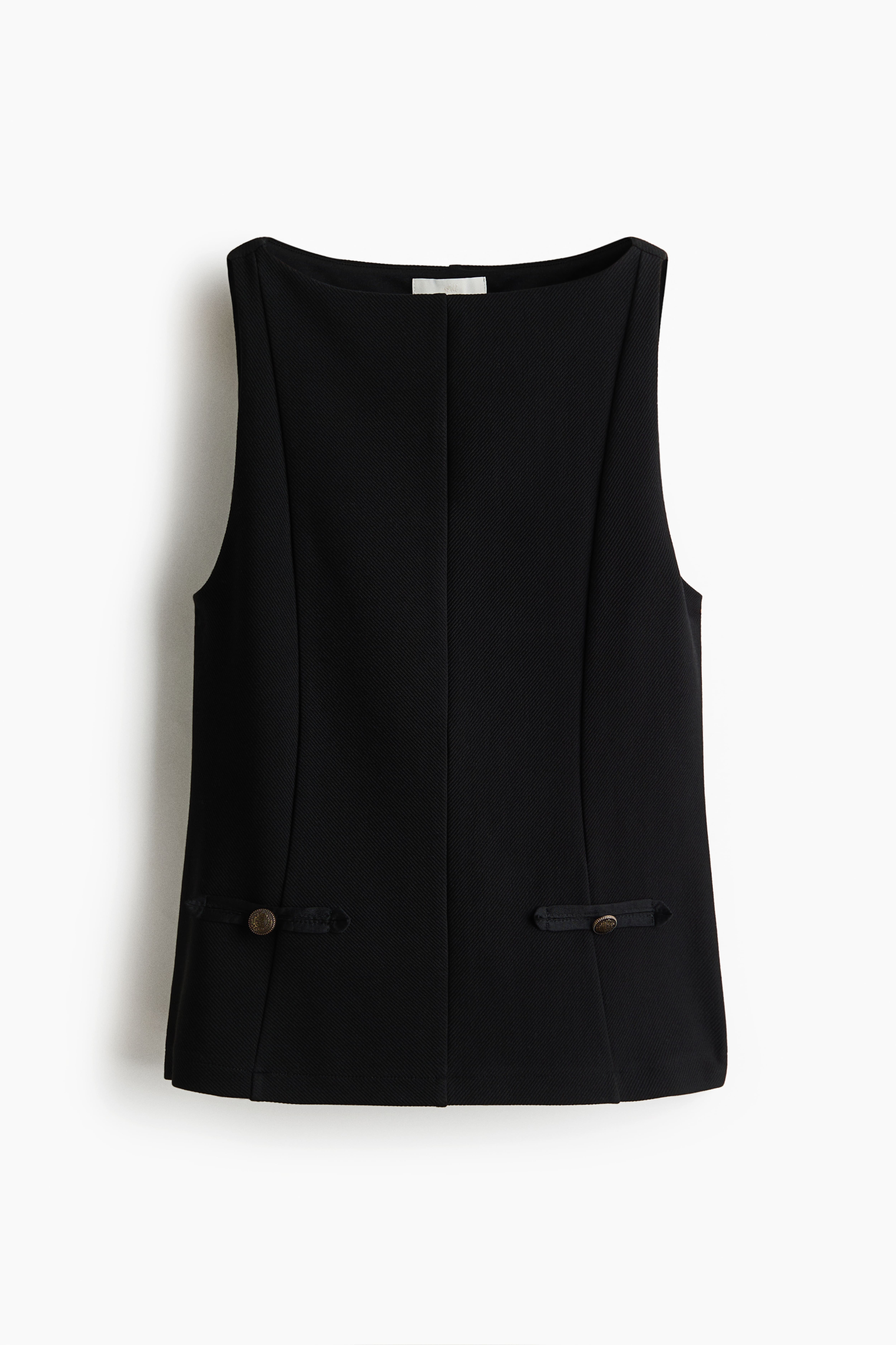 Sleeveless Button-Detail Top