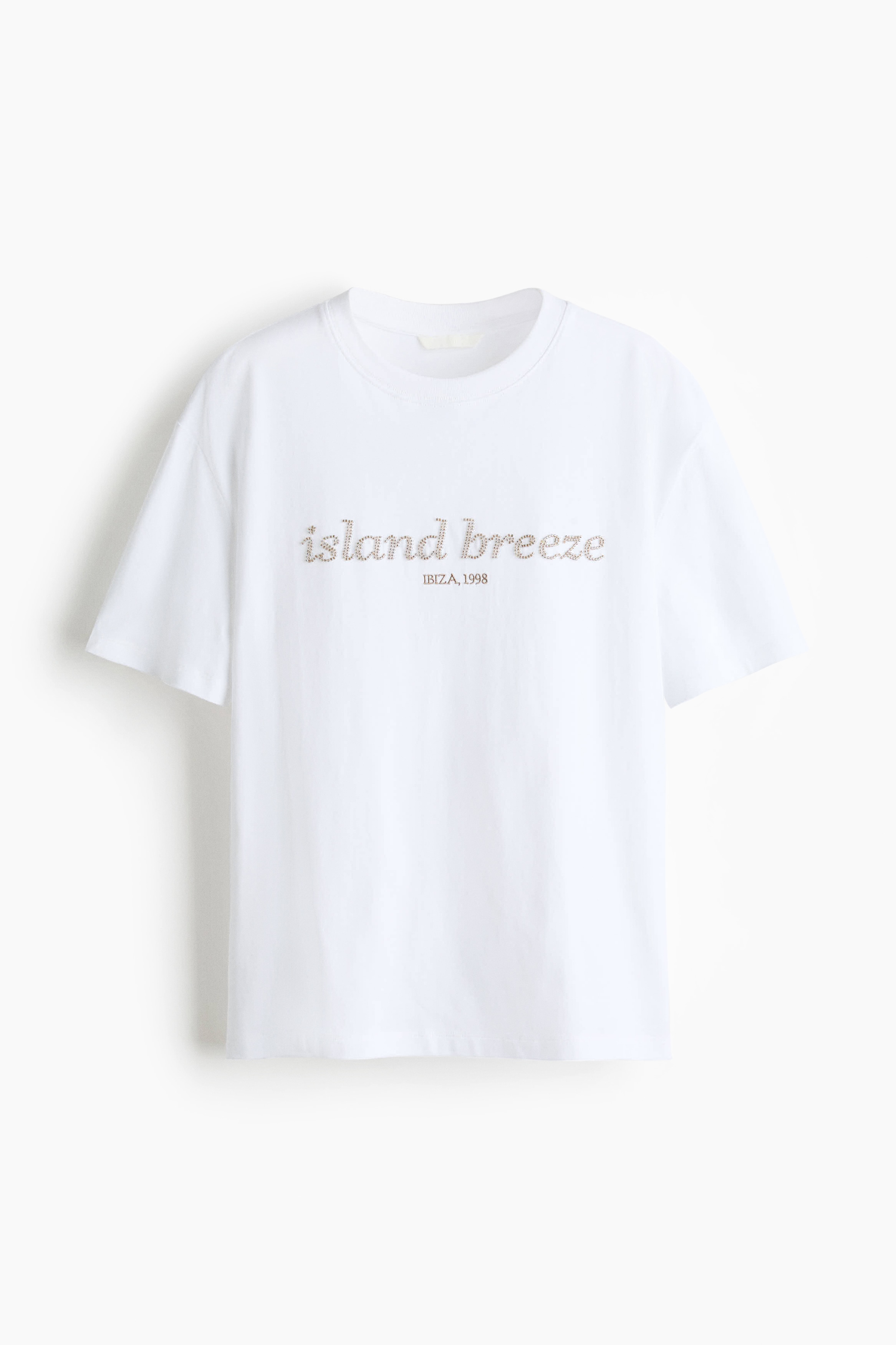 T-shirt ample - Blanc/Island breeze