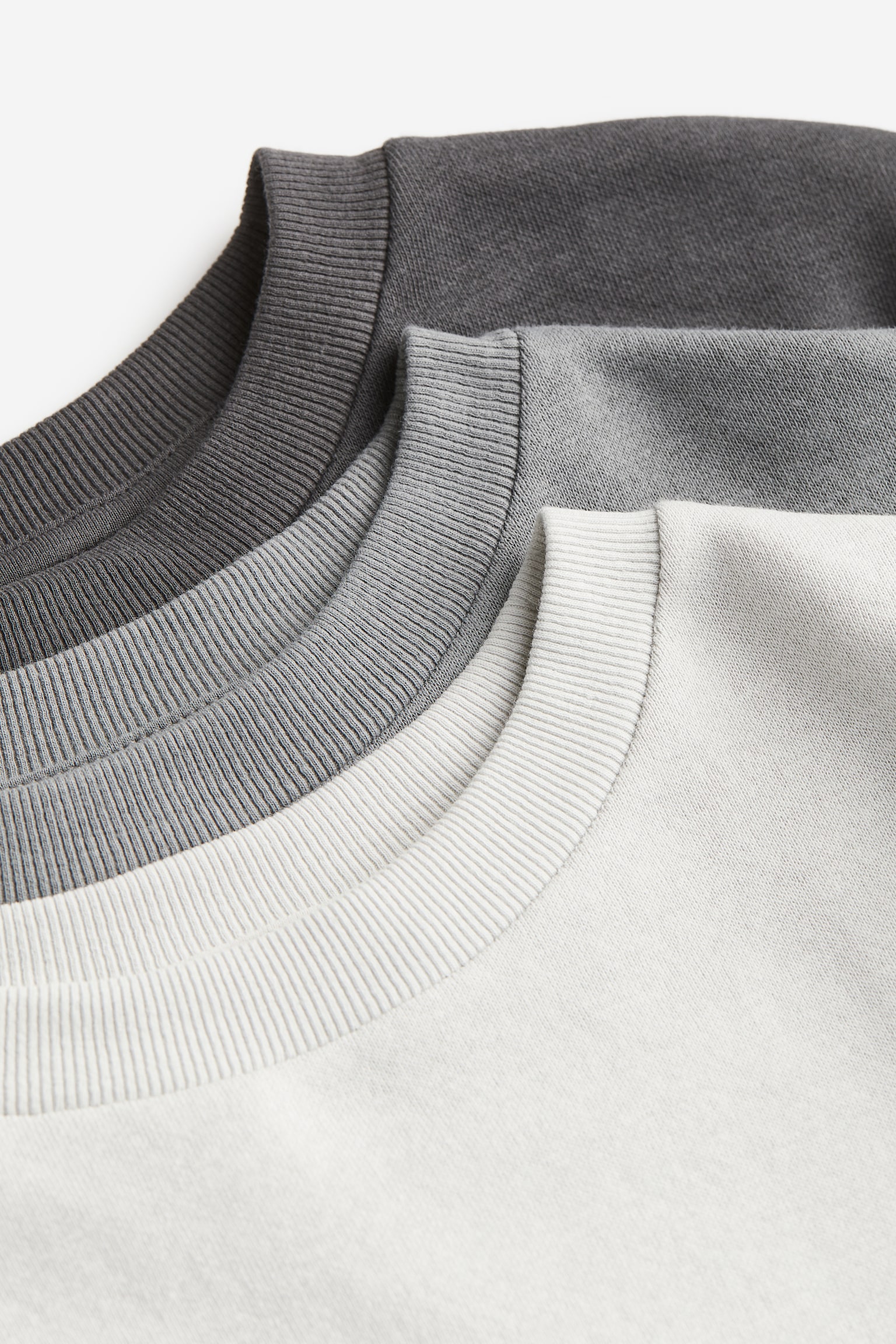 3-pack sweatshirts - Light grey/Grey/Dark grey/Dark red/Striped/Light green/Dark grey/Blue/Brown/White/Olive green/Bright blue/Grey marl/Navy blue - 2