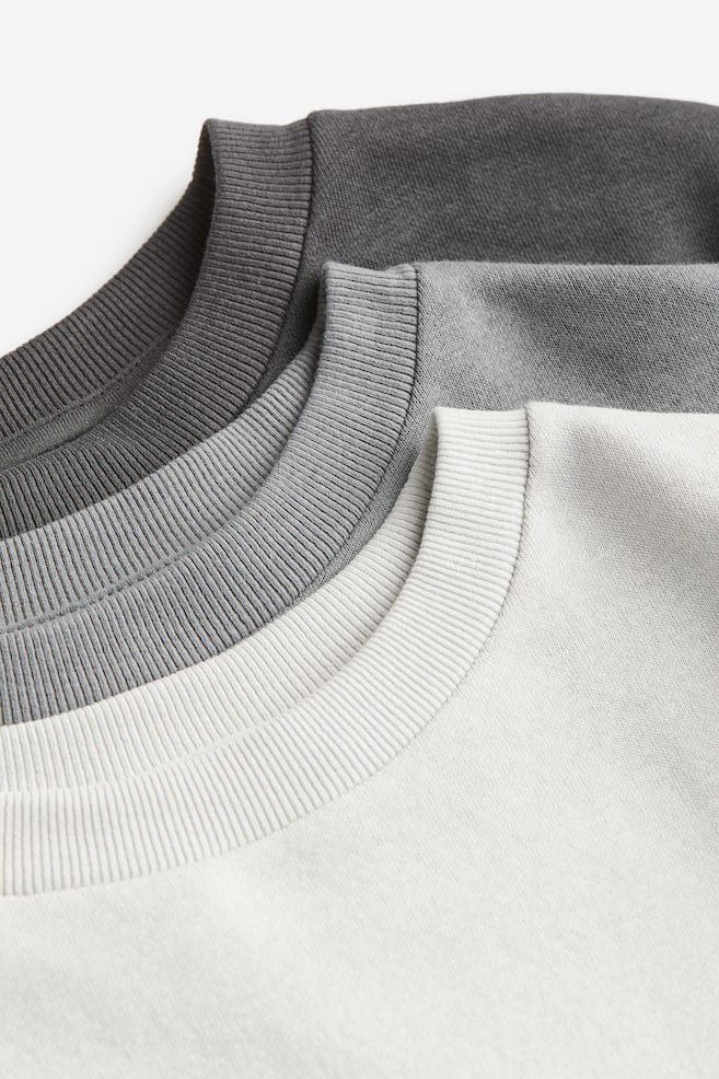 3-pack sweatshirt - Lys grå/Grå/Mørk grå/Gråmelert/Marineblå/Mørk grønn/Brun/Hvit - 3