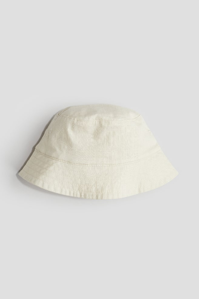 Cappello da pescatore in cotone - Écru/Blu denim/Grigio denim - 1