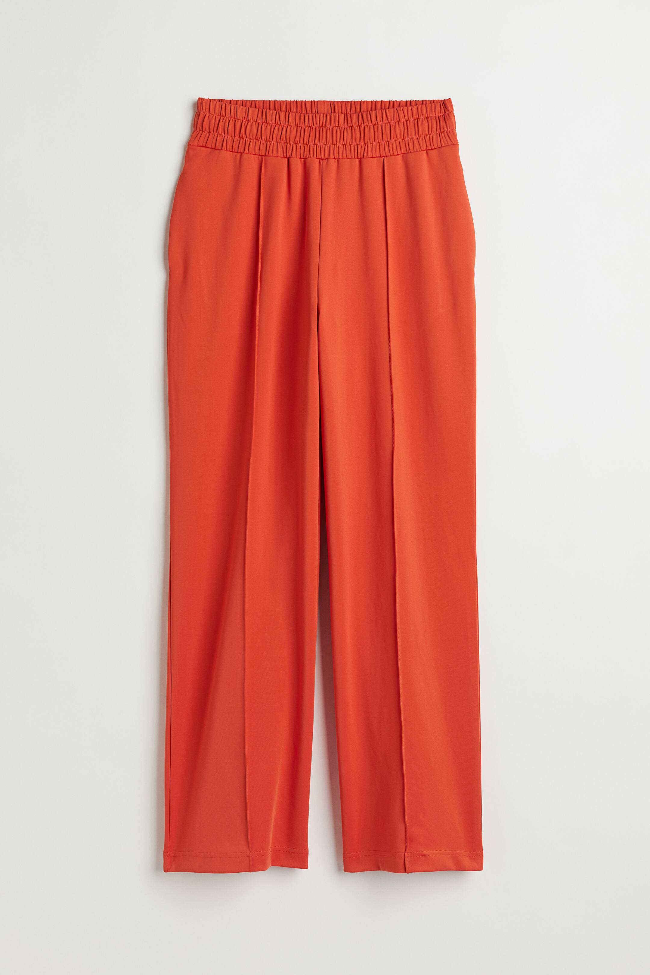 Fastdrying track pants High waist Long Orange Ladies H&M GB