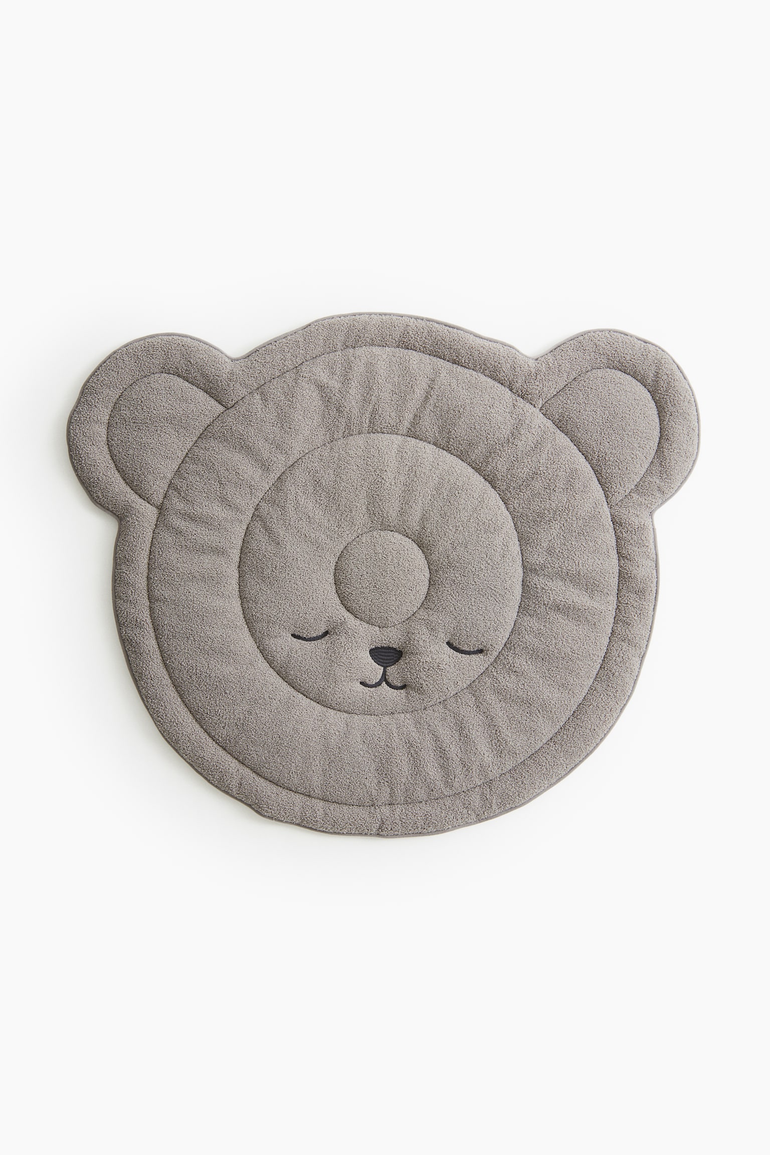 Pile baby mat - Grey/Light beige/Teddy bear - 1