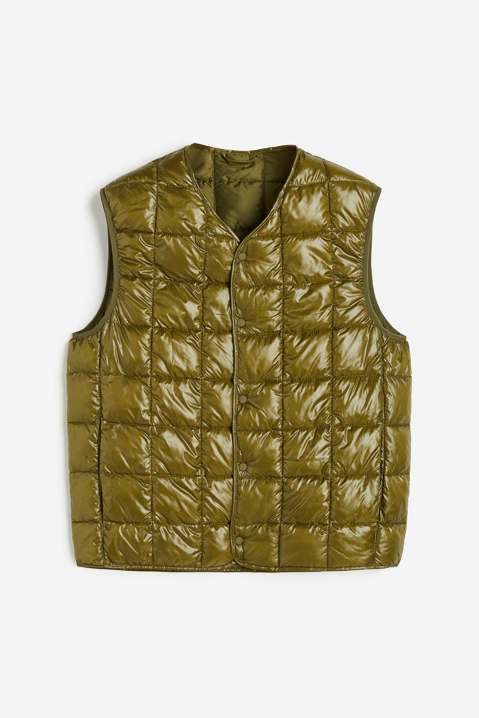 Slim Fit Padded gilet - Olive green/Bright blue - 1