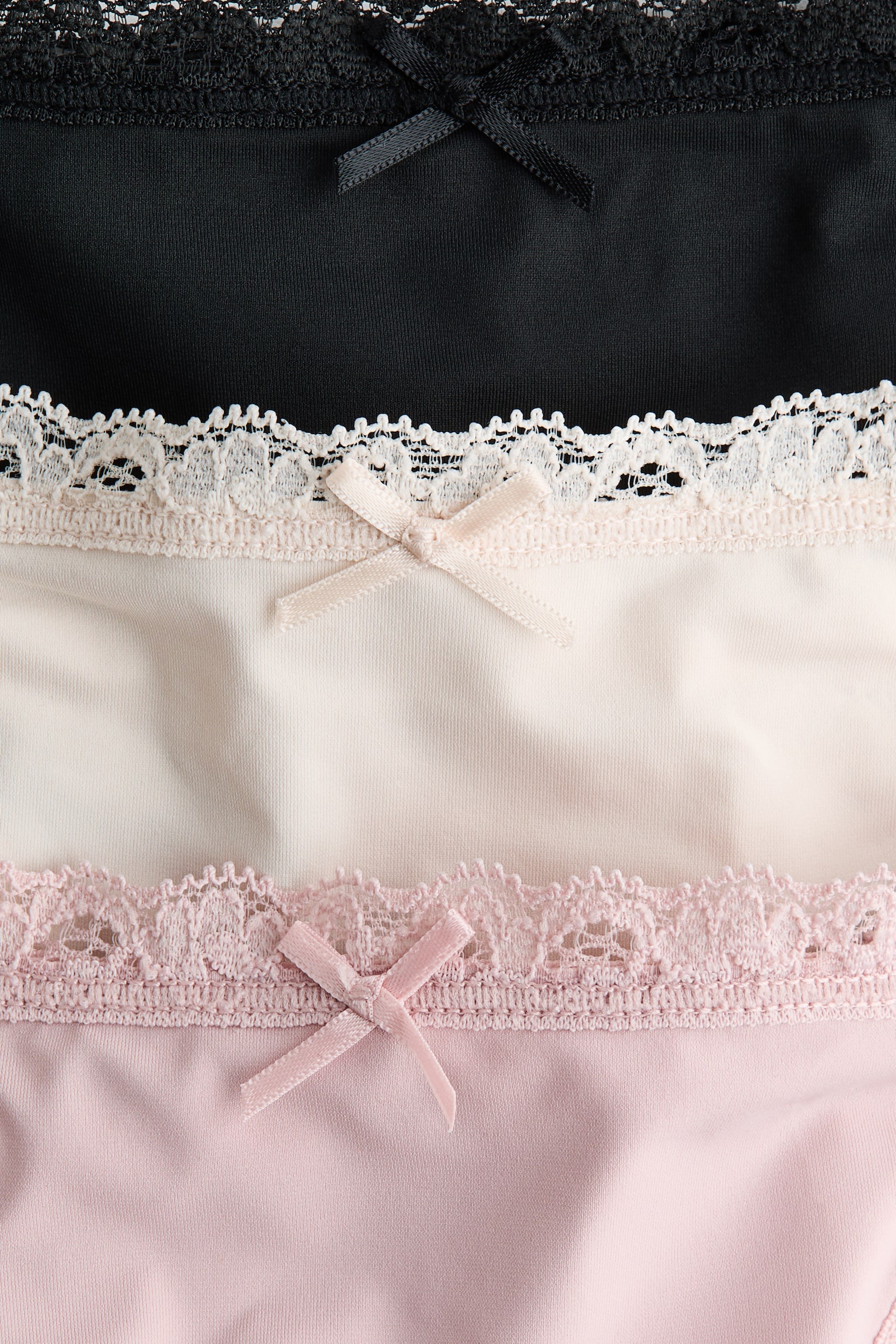 מארז 3 זוגות תחתוני חוטיני טנגה ממיקרופייבר - ורוד/שחור/שחור/כחול/לבן/שחור - 2